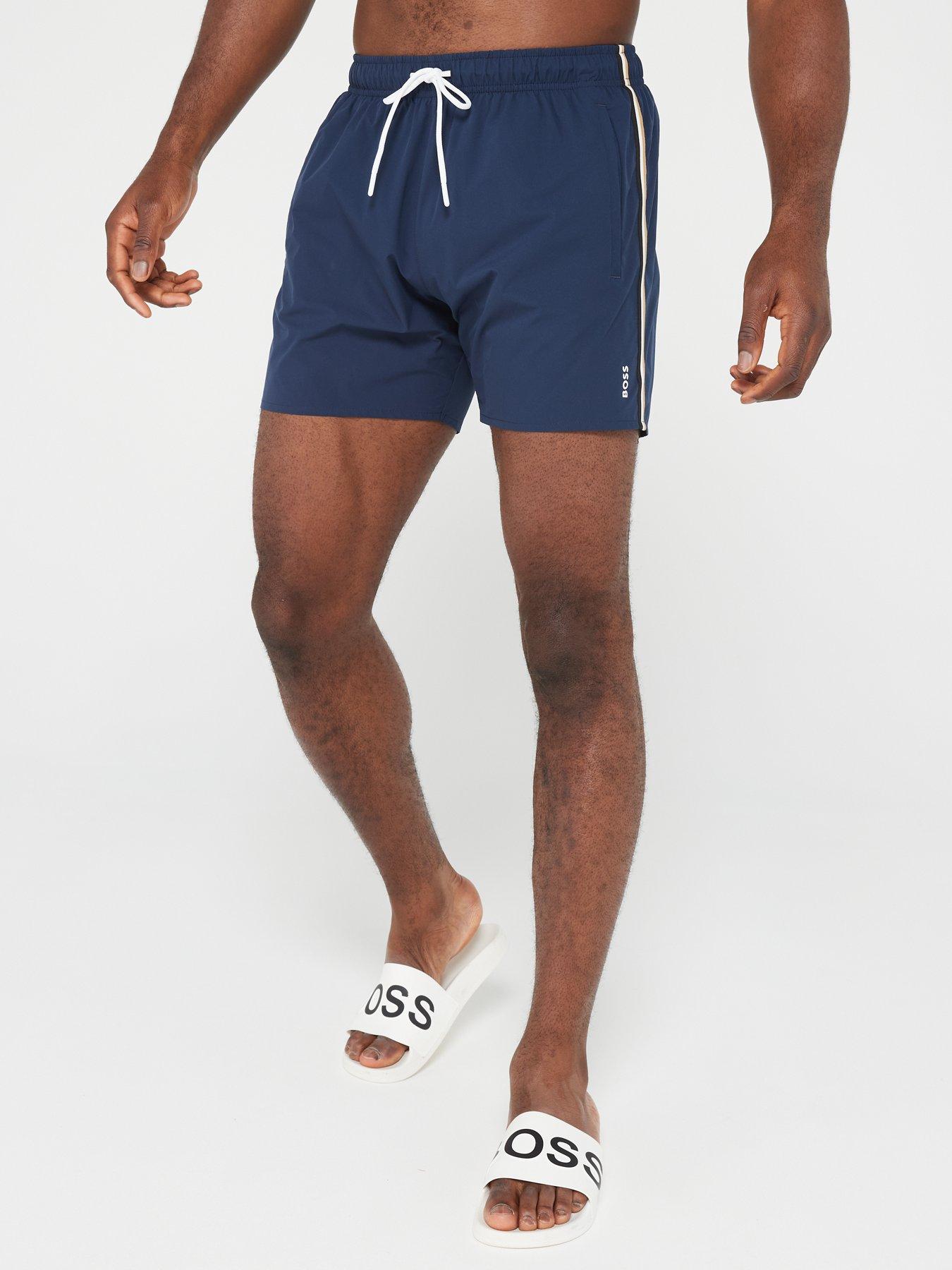 BOSS Iconic Swim Shorts, Navy, Size S, Men