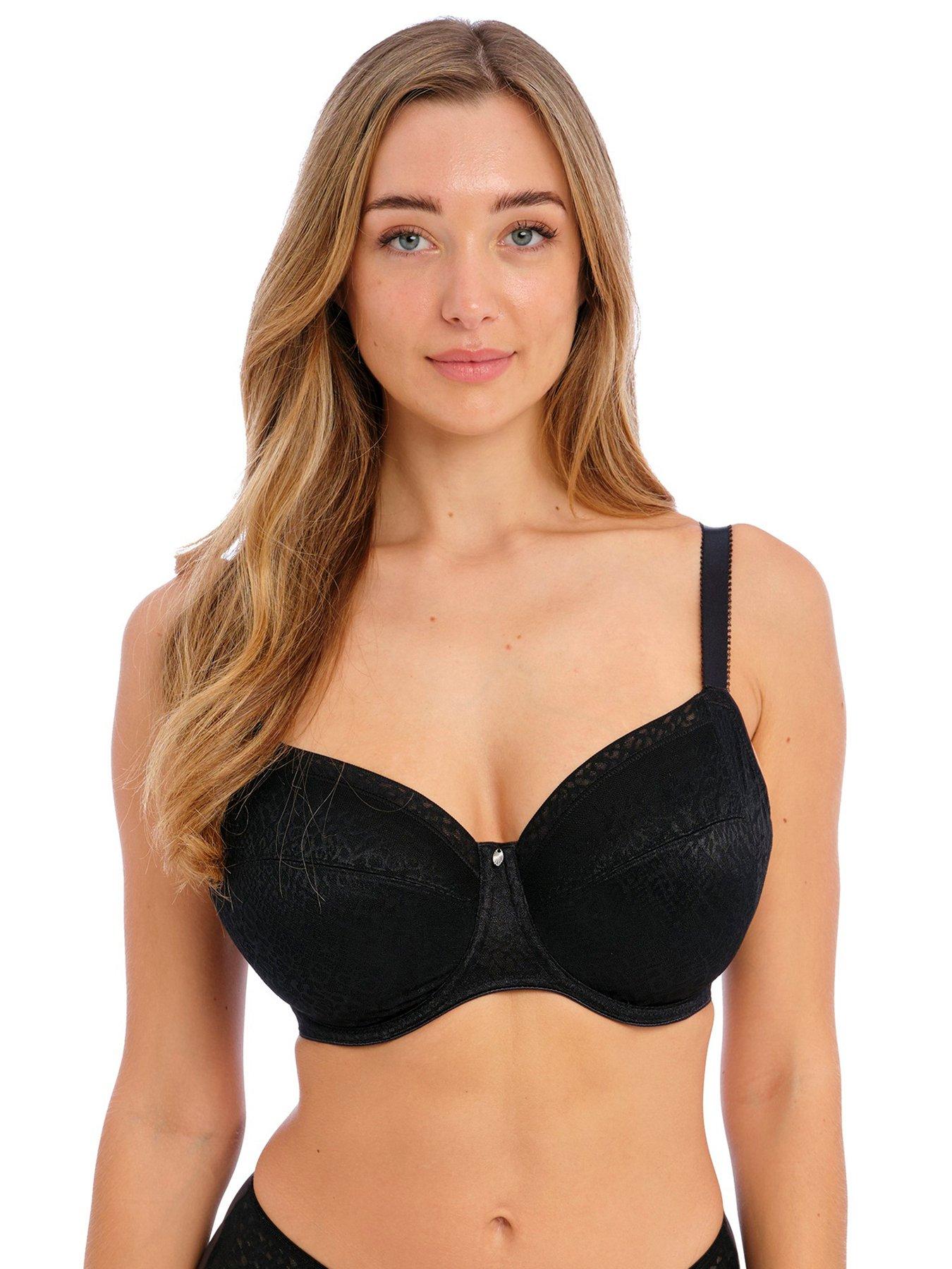 ENVISAGE UNDERWIRED FULL CUP SIDE SUPPORT BRA Black