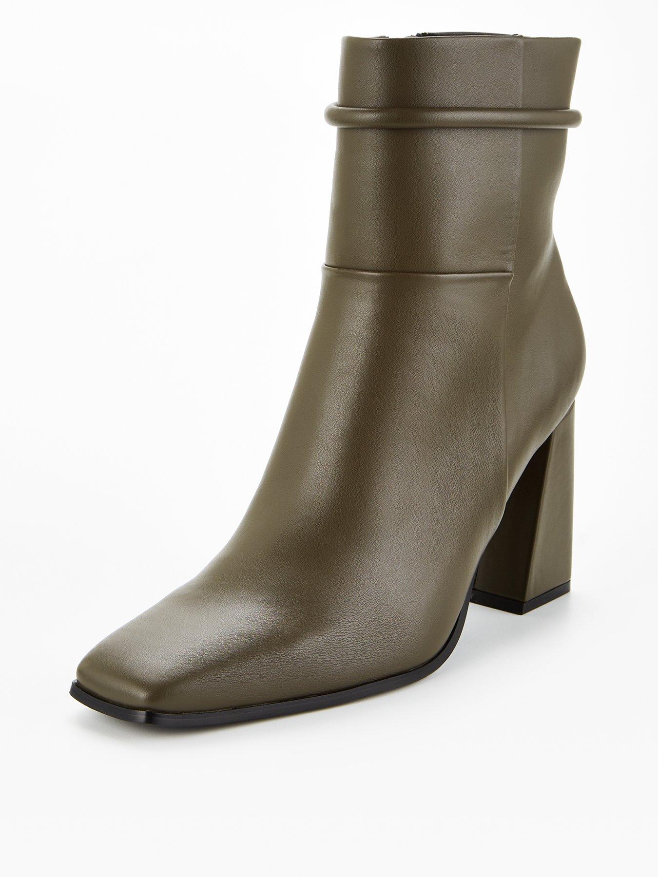 Flared store heel bootie