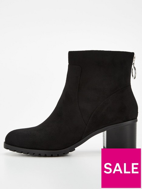 everyday-casual-block-heel-ankle-boot-with-back-zip-black