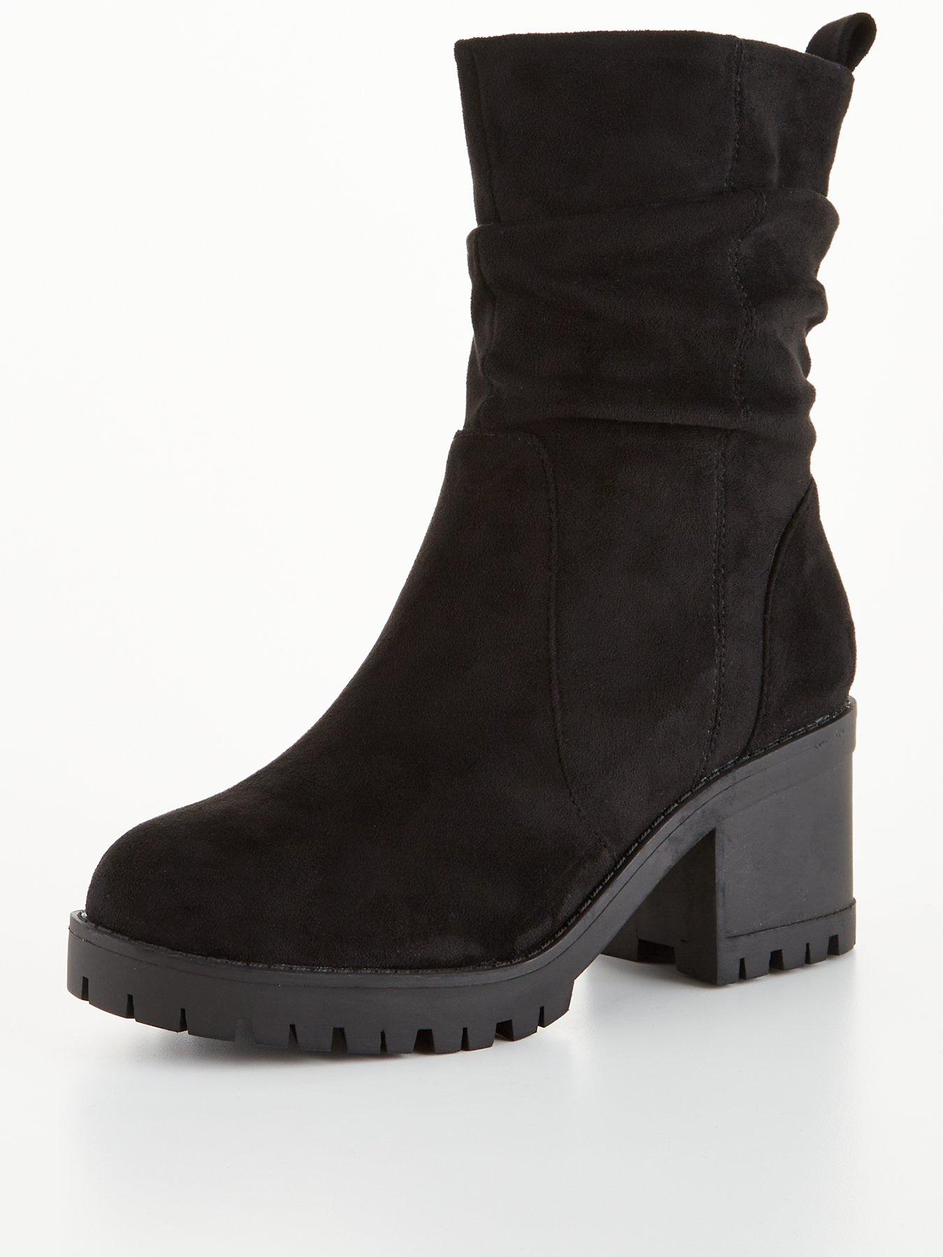 Wide fit block on sale heel ankle boots