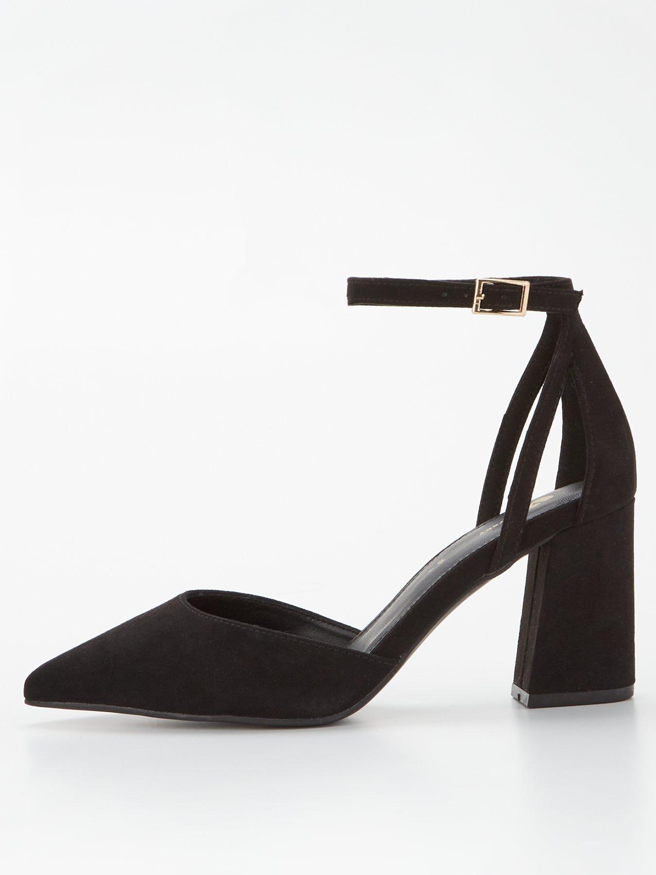 Black block cheap heels sale