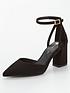  image of v-by-very-two-part-point-court-shoe-with-block-heel-black