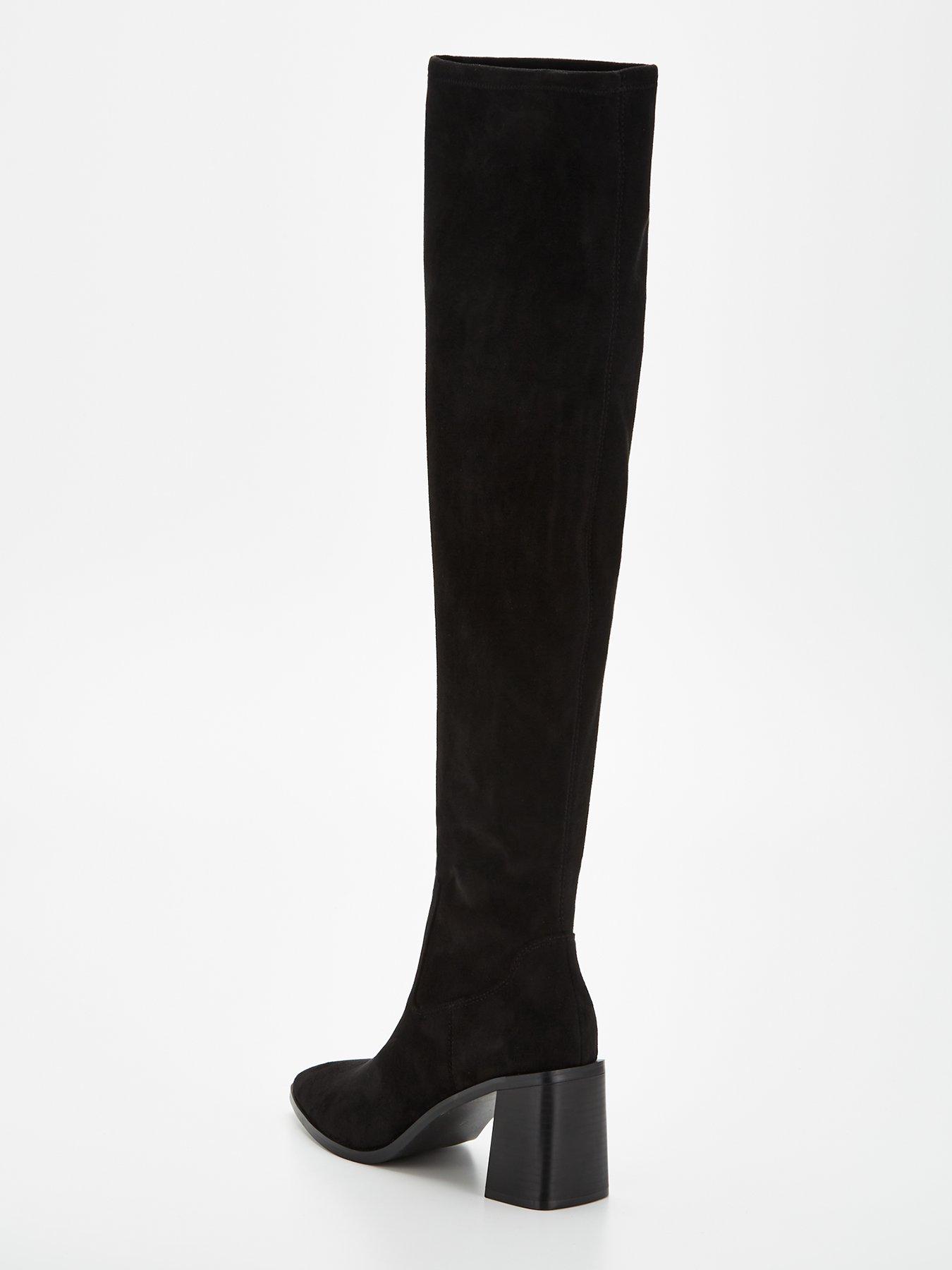 Over the knee hot sale boots short heel