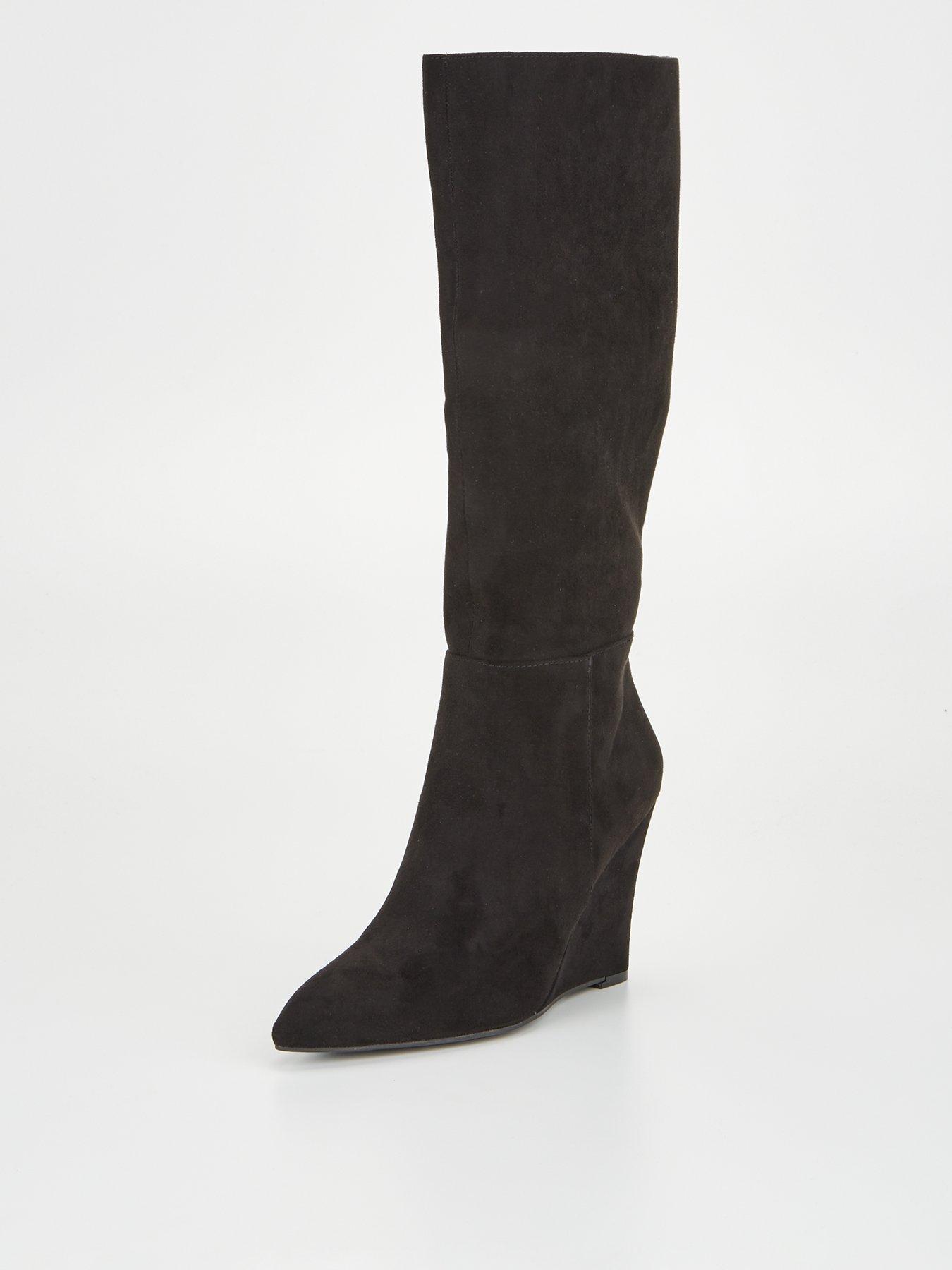 Knee high best sale wedge boots sale