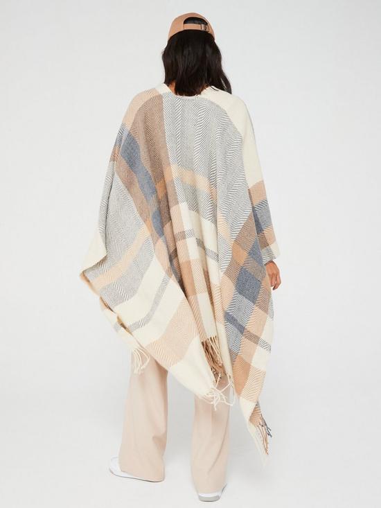 stillFront image of v-by-very-neutral-check-wrap-beige