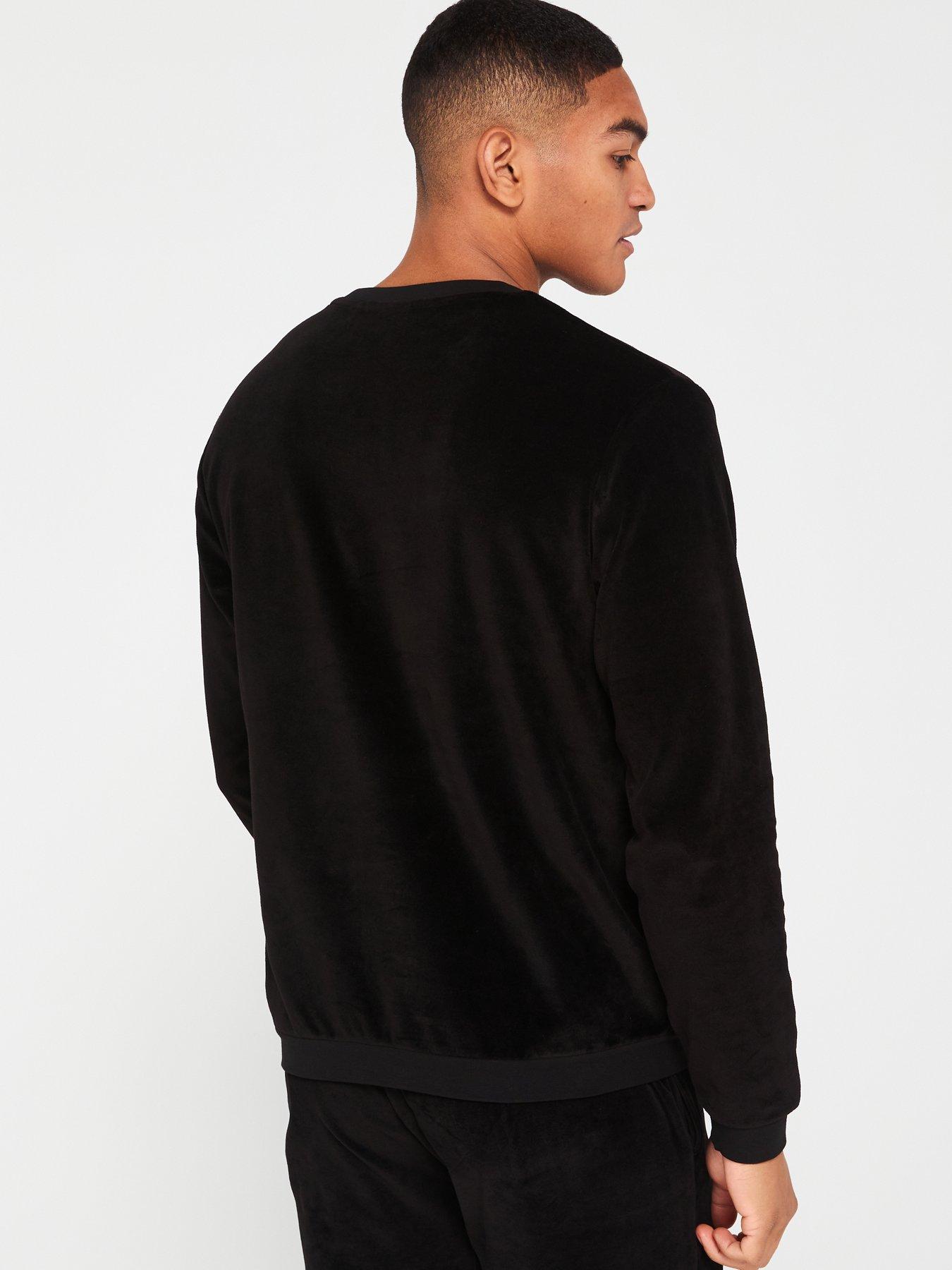 Bodywear Velour Lounge Sweatshirt Black