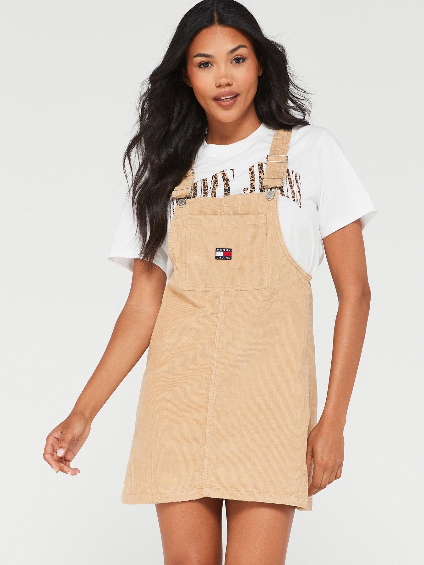 tommy-jeans-badge-logo-cord-pinafore-dress-brown