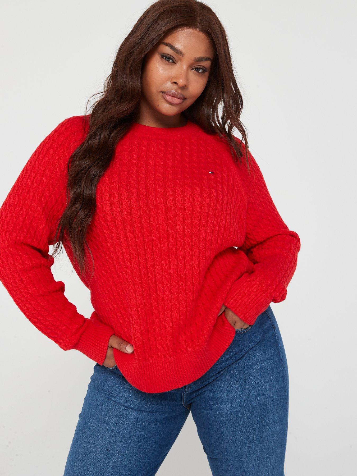 Red tommy deals hilfiger jumper