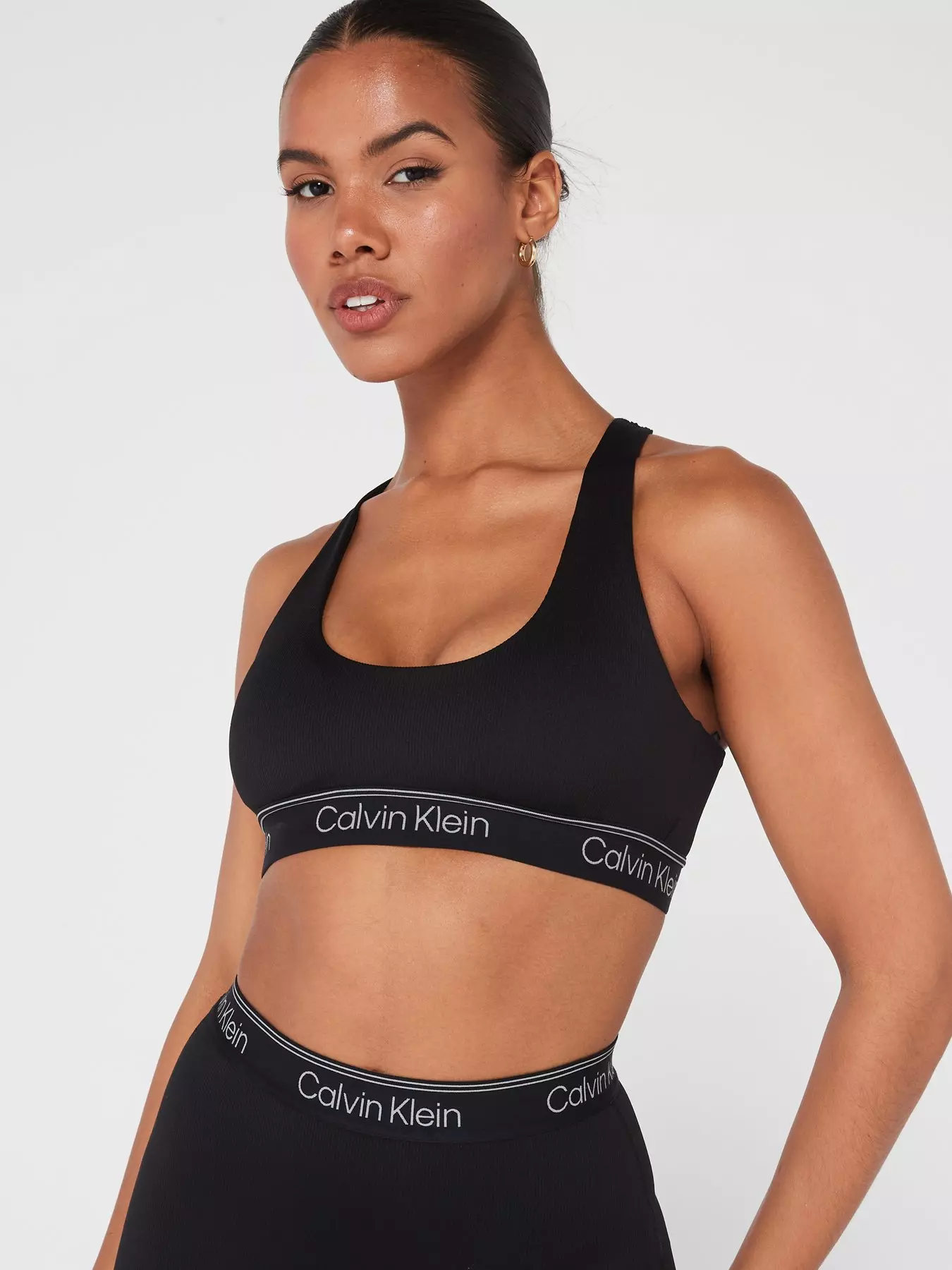 Calvin Klein - Tonal Logo Unlined Triangle Bralette - 48% Modal, 40%  Polyester, 12% Elastane - Designed for Comfort - Sporty Bras Women