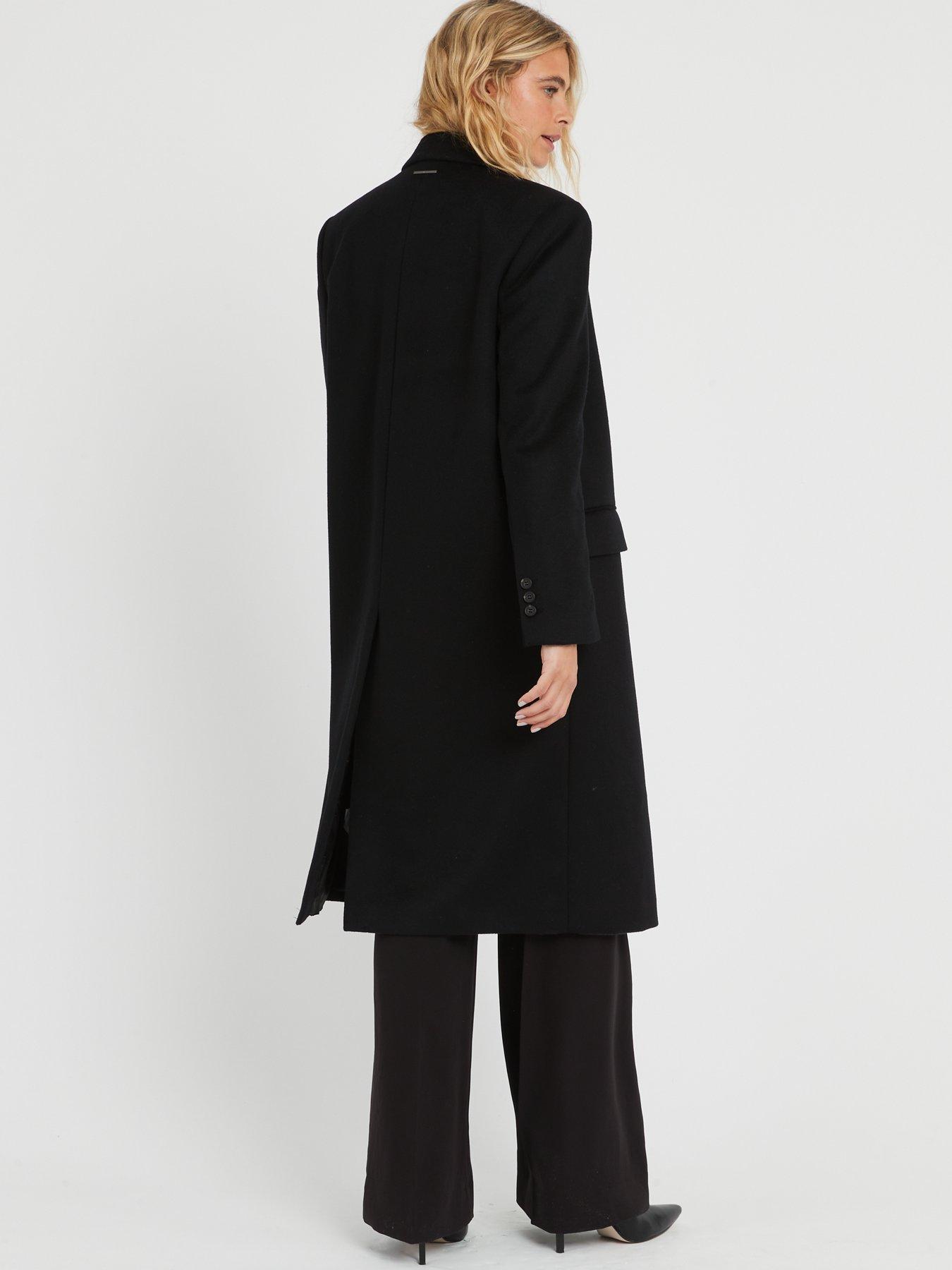 Calvin klein double breasted wool coat best sale