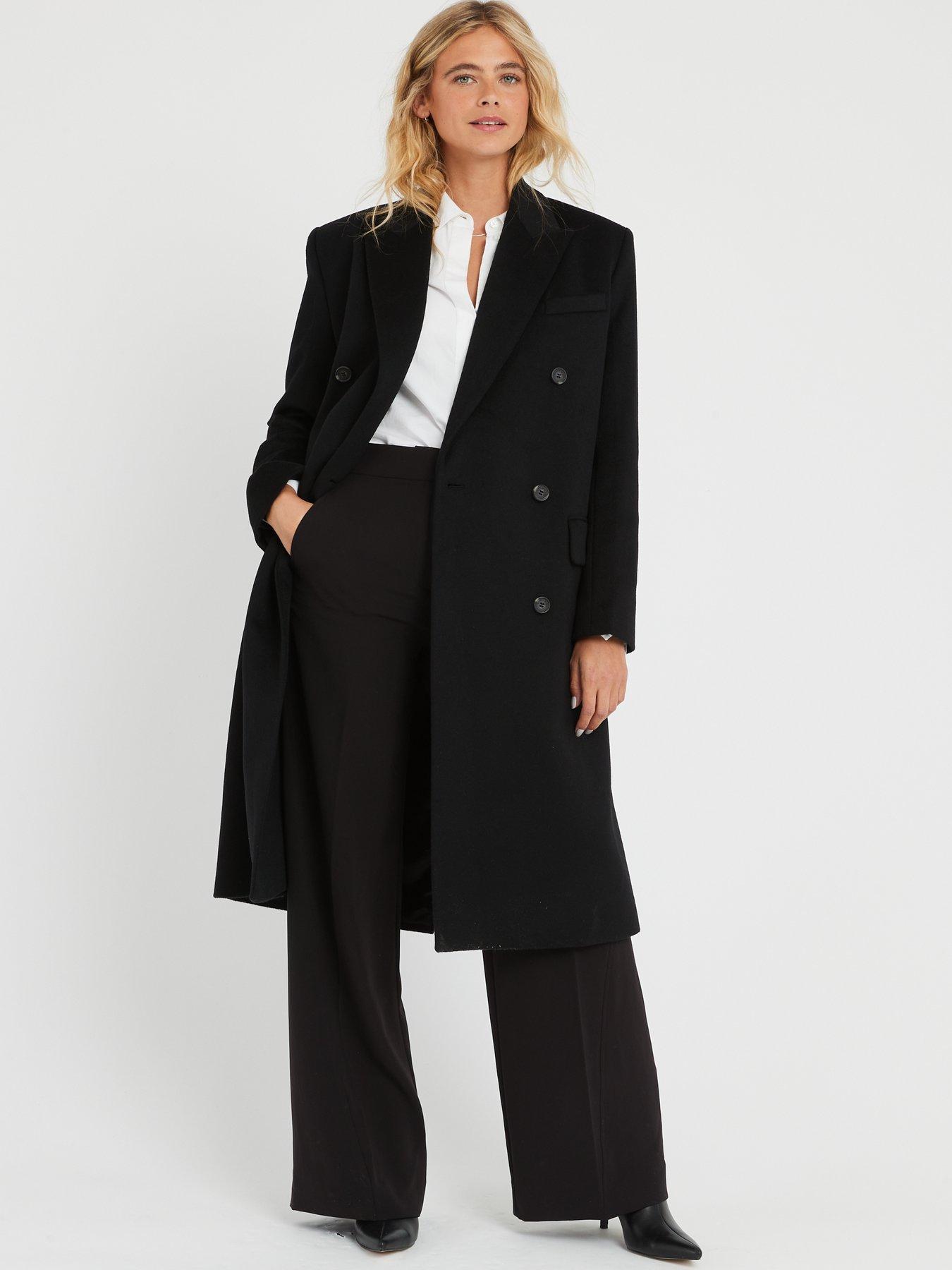 Calvin klein double outlet face cape coat