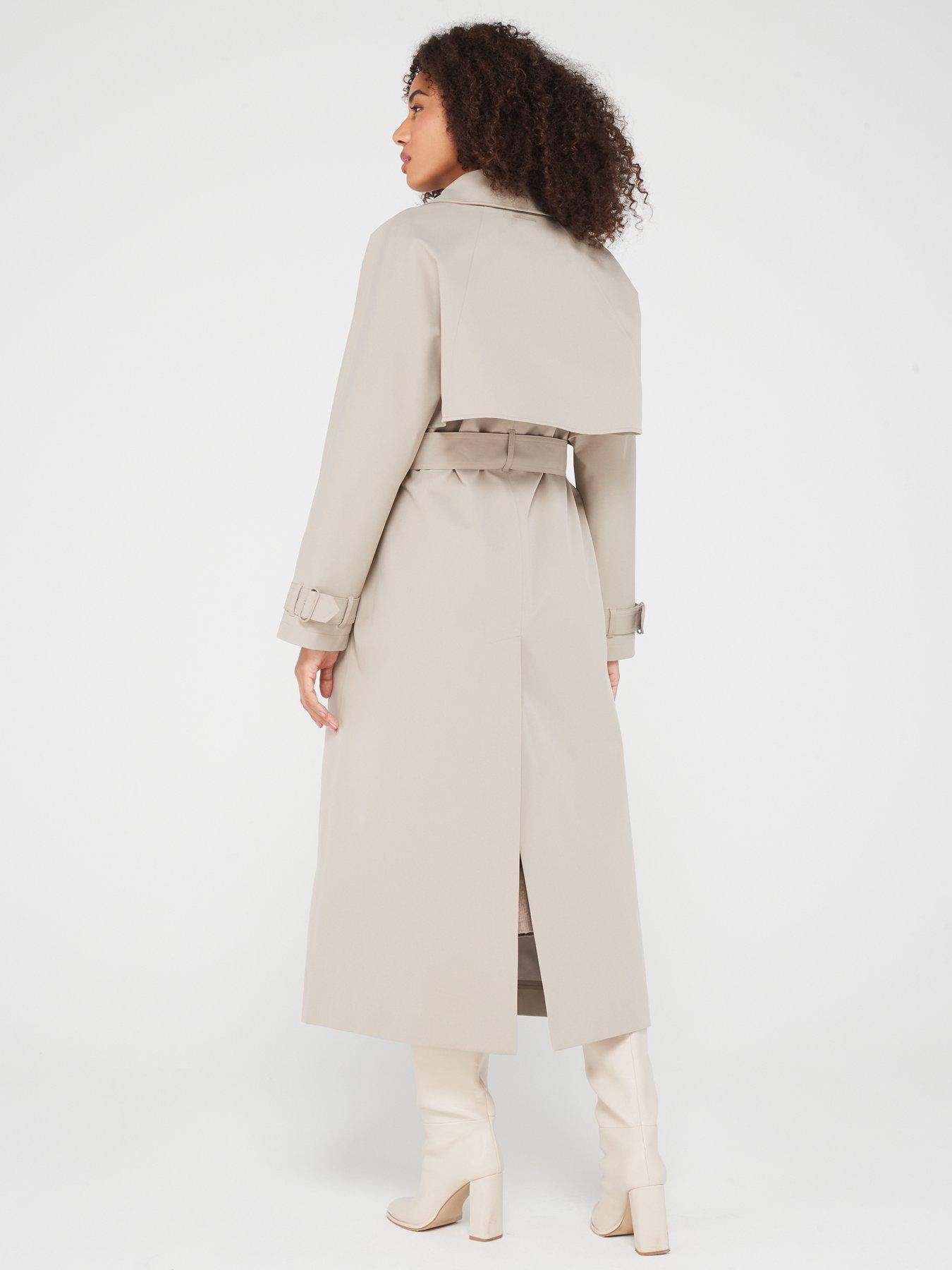 Image 2 of 6 of Calvin Klein Technical Bonded Trench Coat - Taupe