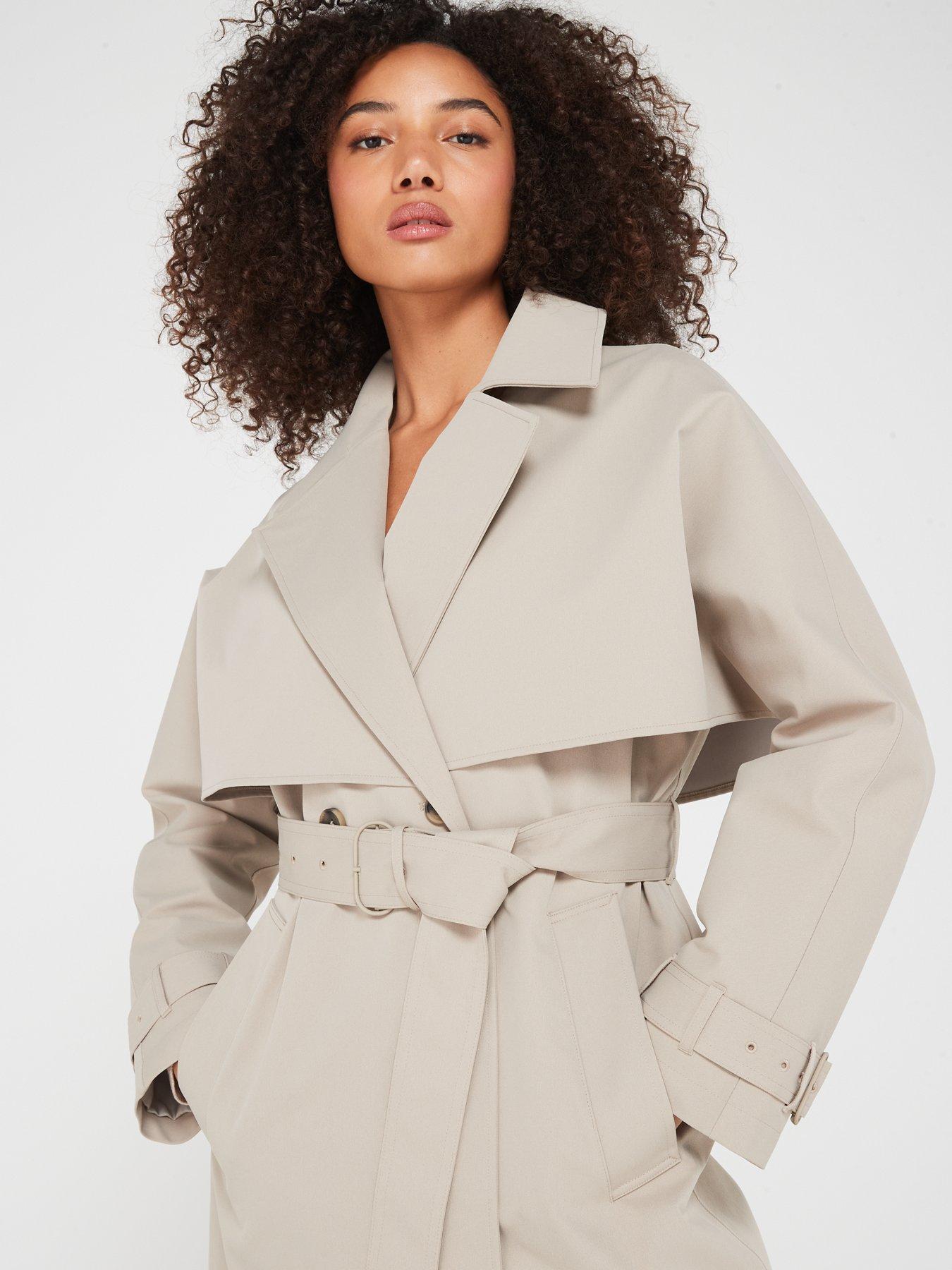 Image 4 of 6 of Calvin Klein Technical Bonded Trench Coat - Taupe