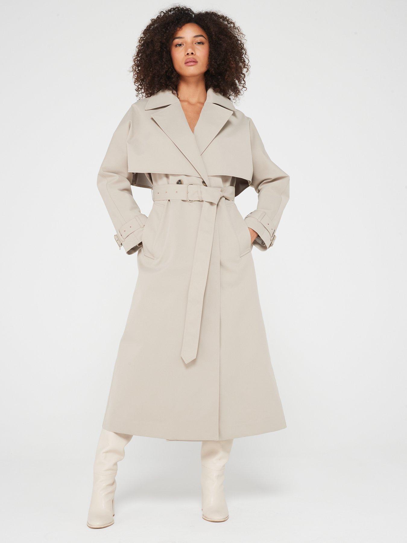 Image 5 of 6 of Calvin Klein Technical Bonded Trench Coat - Taupe