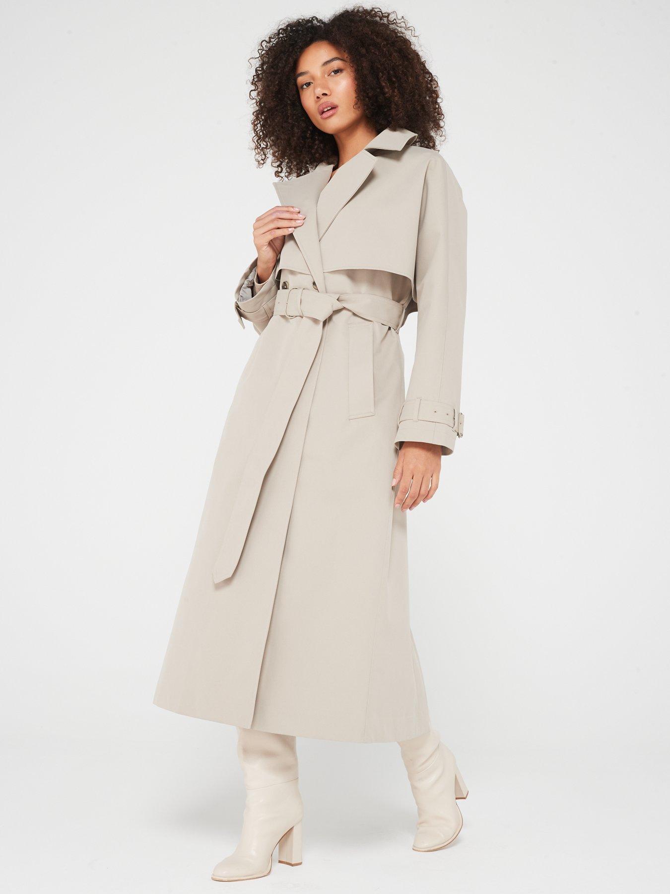 Image 6 of 6 of Calvin Klein Technical Bonded Trench Coat - Taupe
