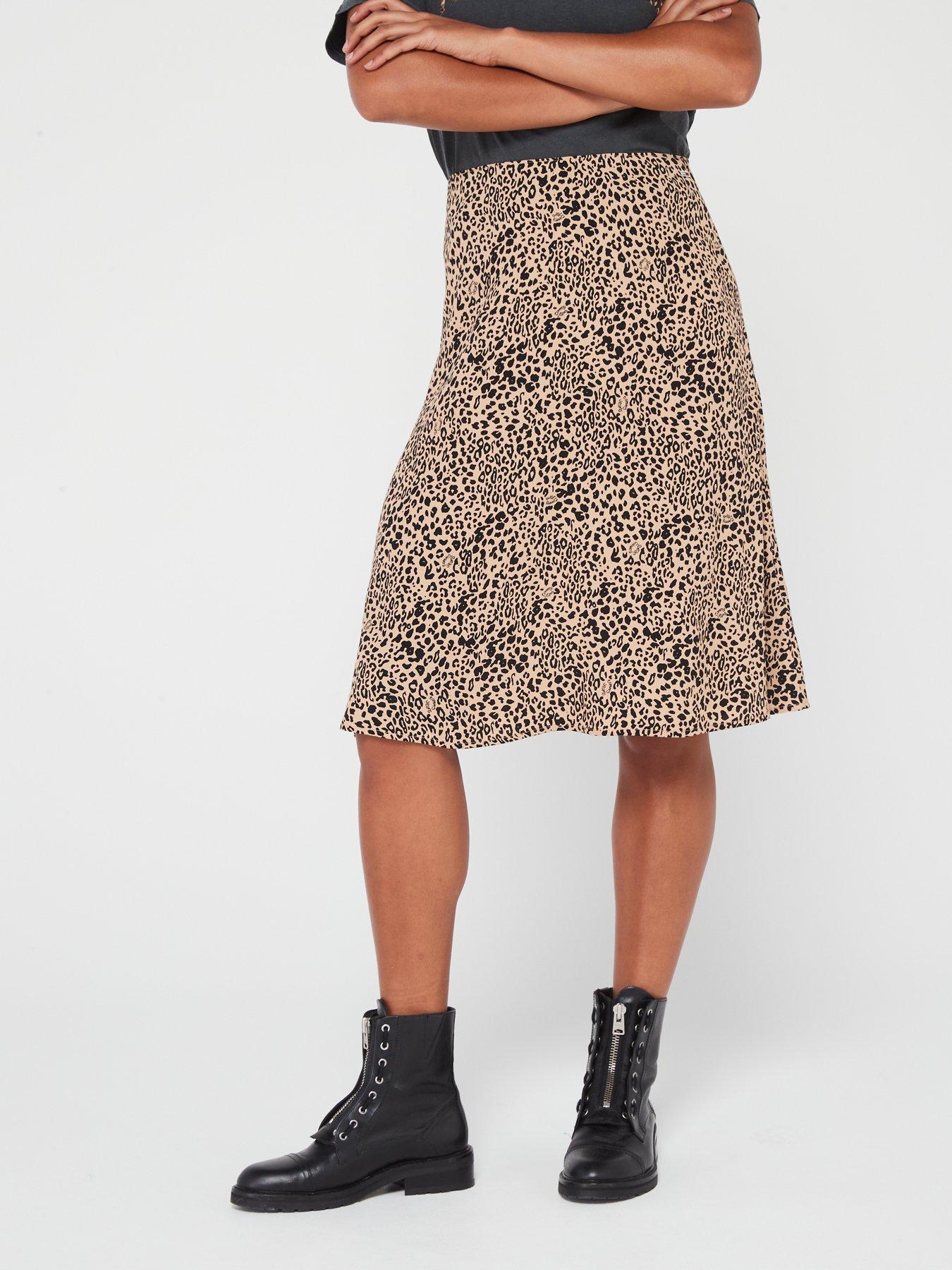 Leopard mini 2025 flare skirt