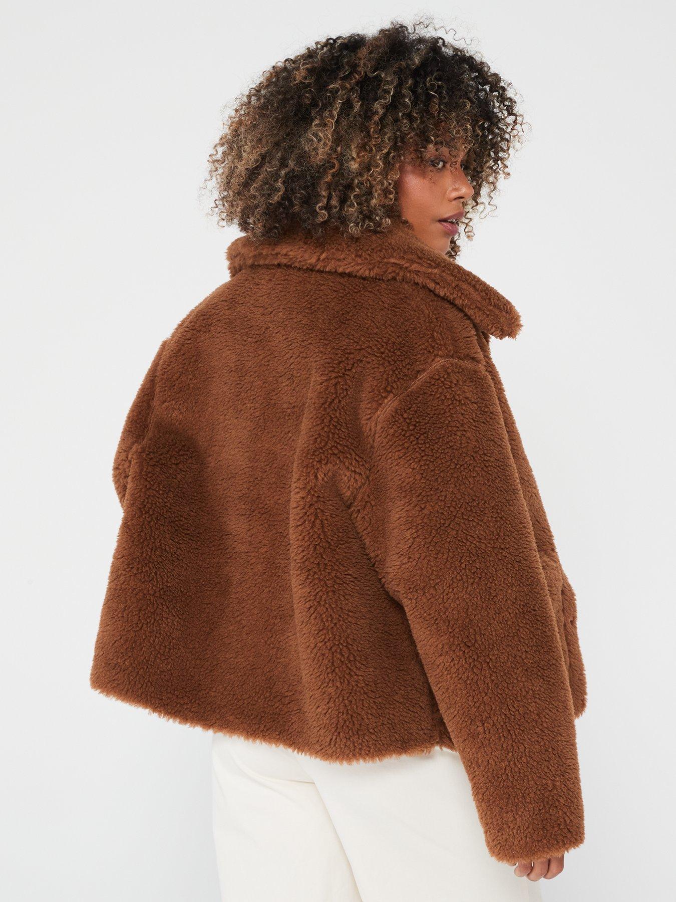 Calvin klein clearance faux shearling coat