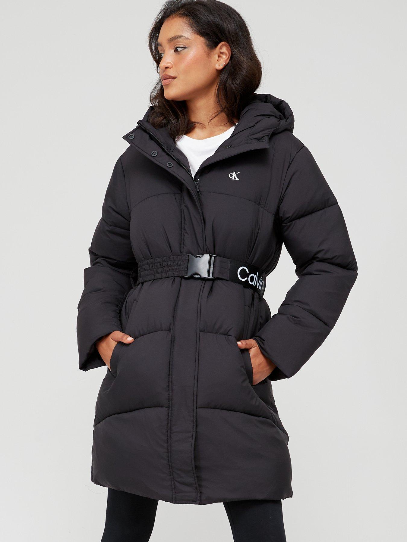 Calvin klein belted store puffer jacket