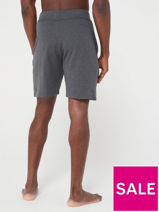 stillFront image of boss-bodywear-authentic-lounge-shorts-grey