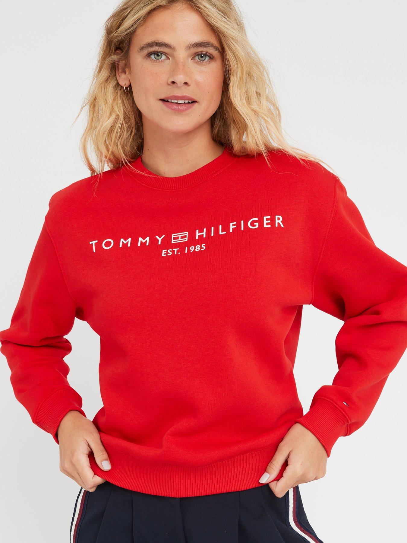 Red tommy shop hilfiger jumper