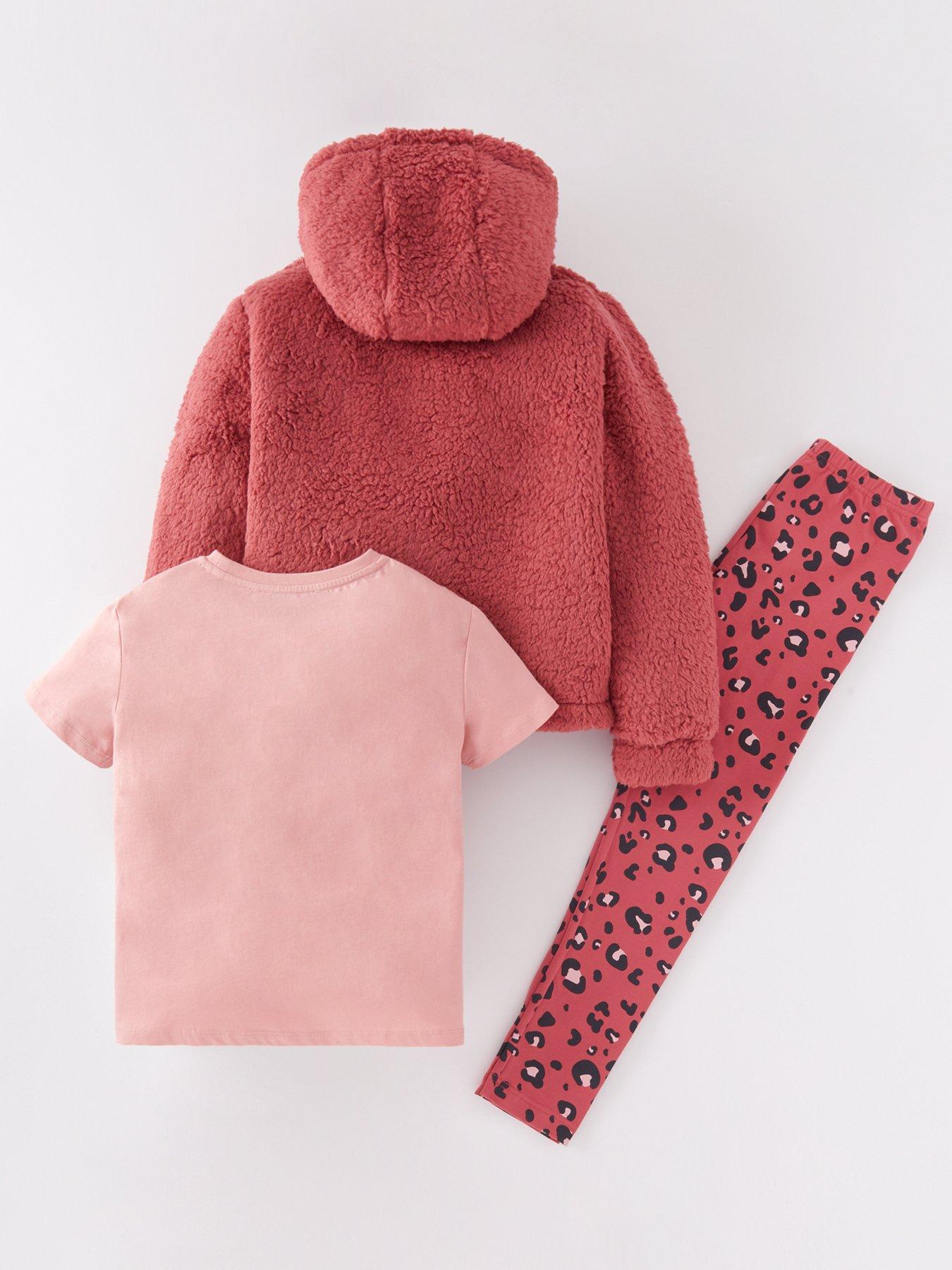 V by Very Girls Jacket, Tee & Legging Set Multi Very.co.uk