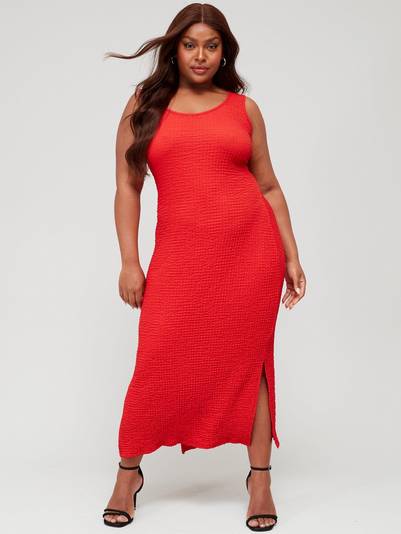 Mono Stripe Mesh Scoop Back Column Maxi Dress