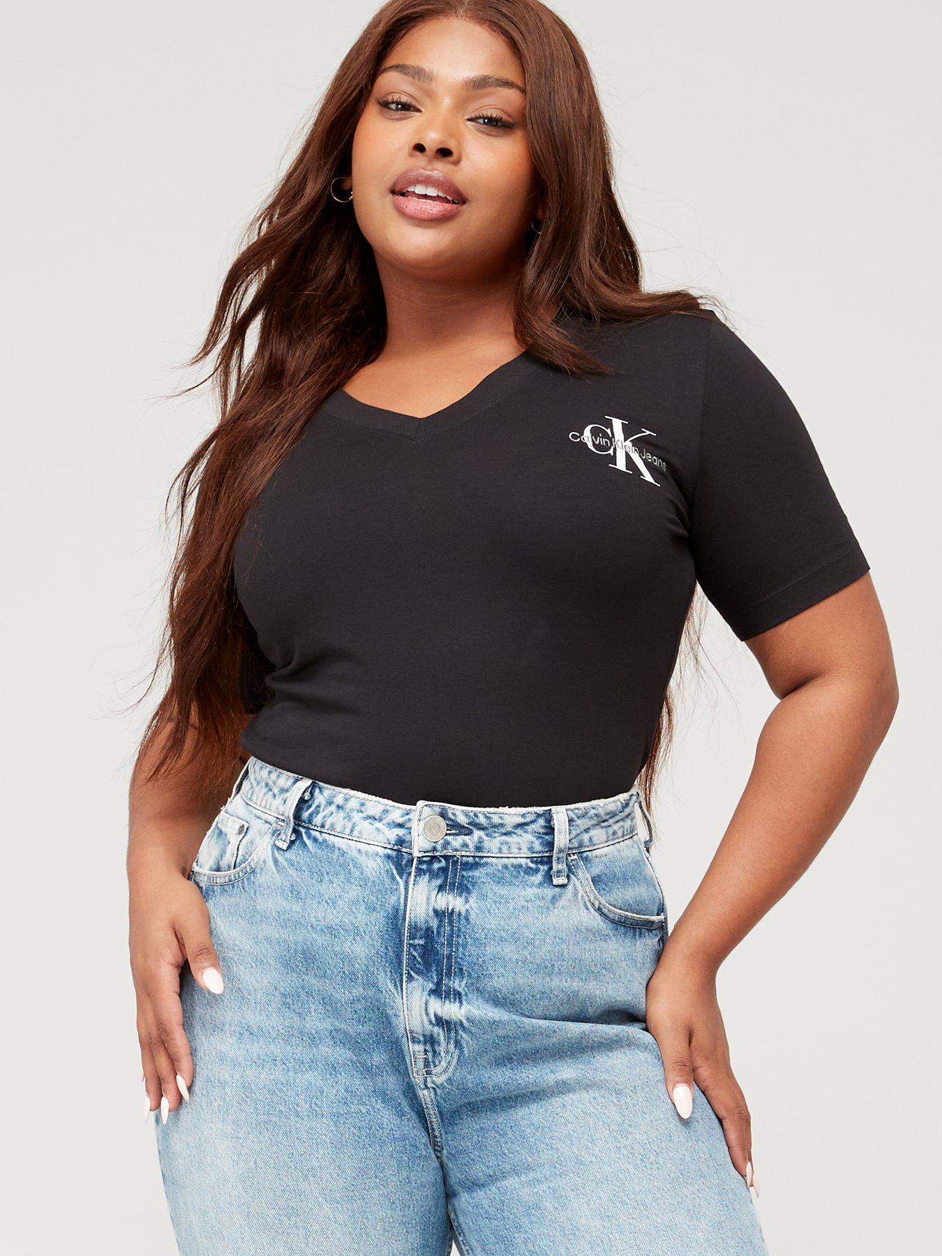 Black, T-Shirts, Calvin klein jeans, Tops & t-shirts, Women