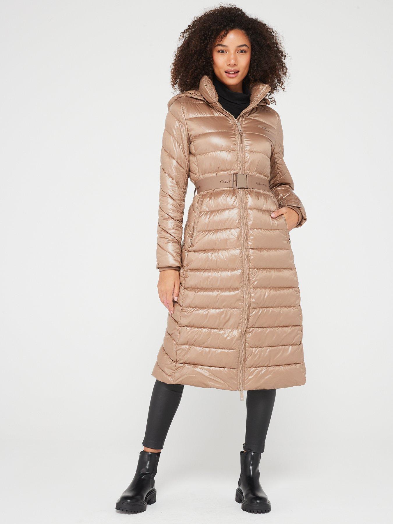 Calvin klein best sale brown coat