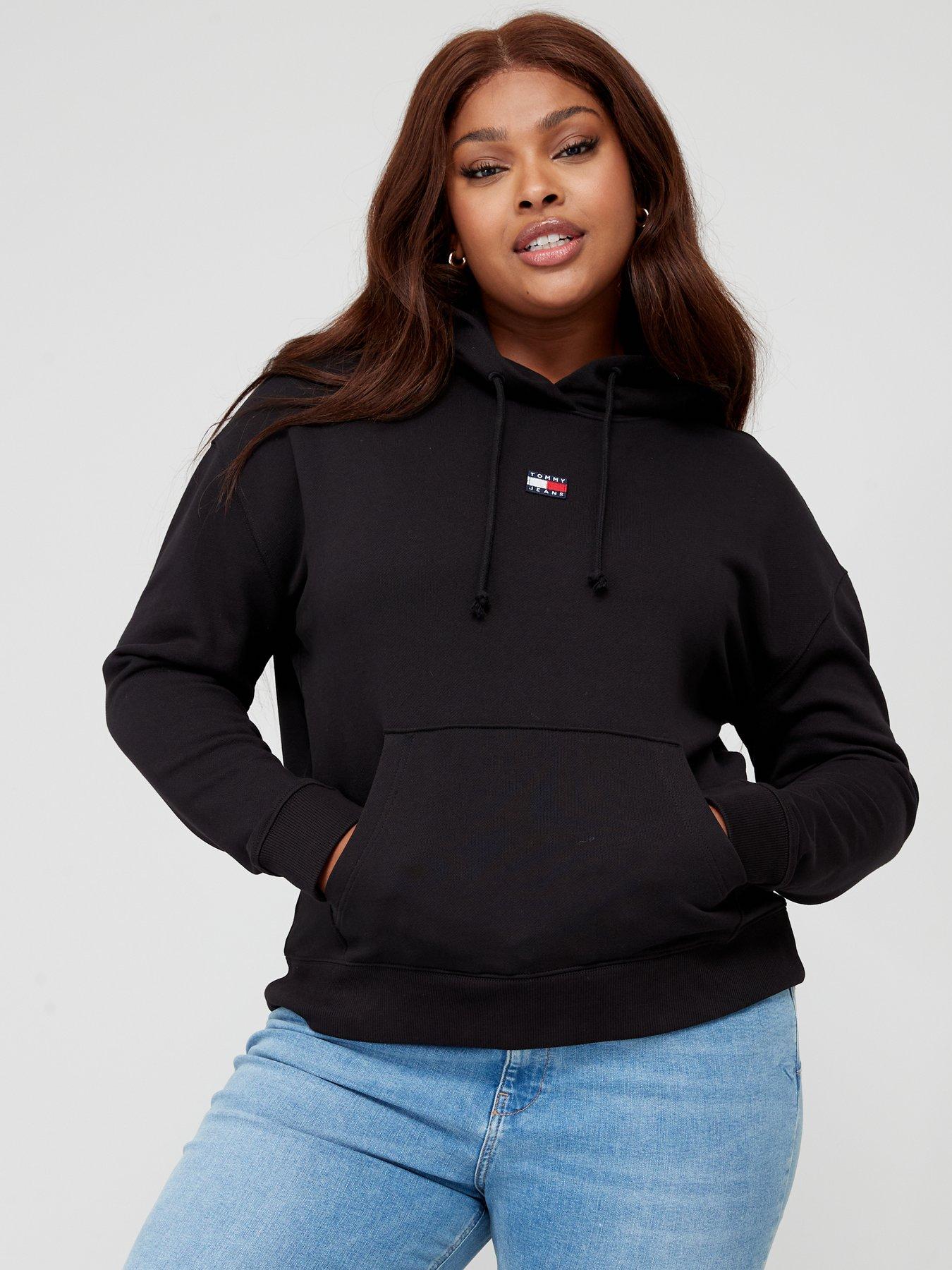 Tommy Jeans Curve Badge Logo Hoodie Black very