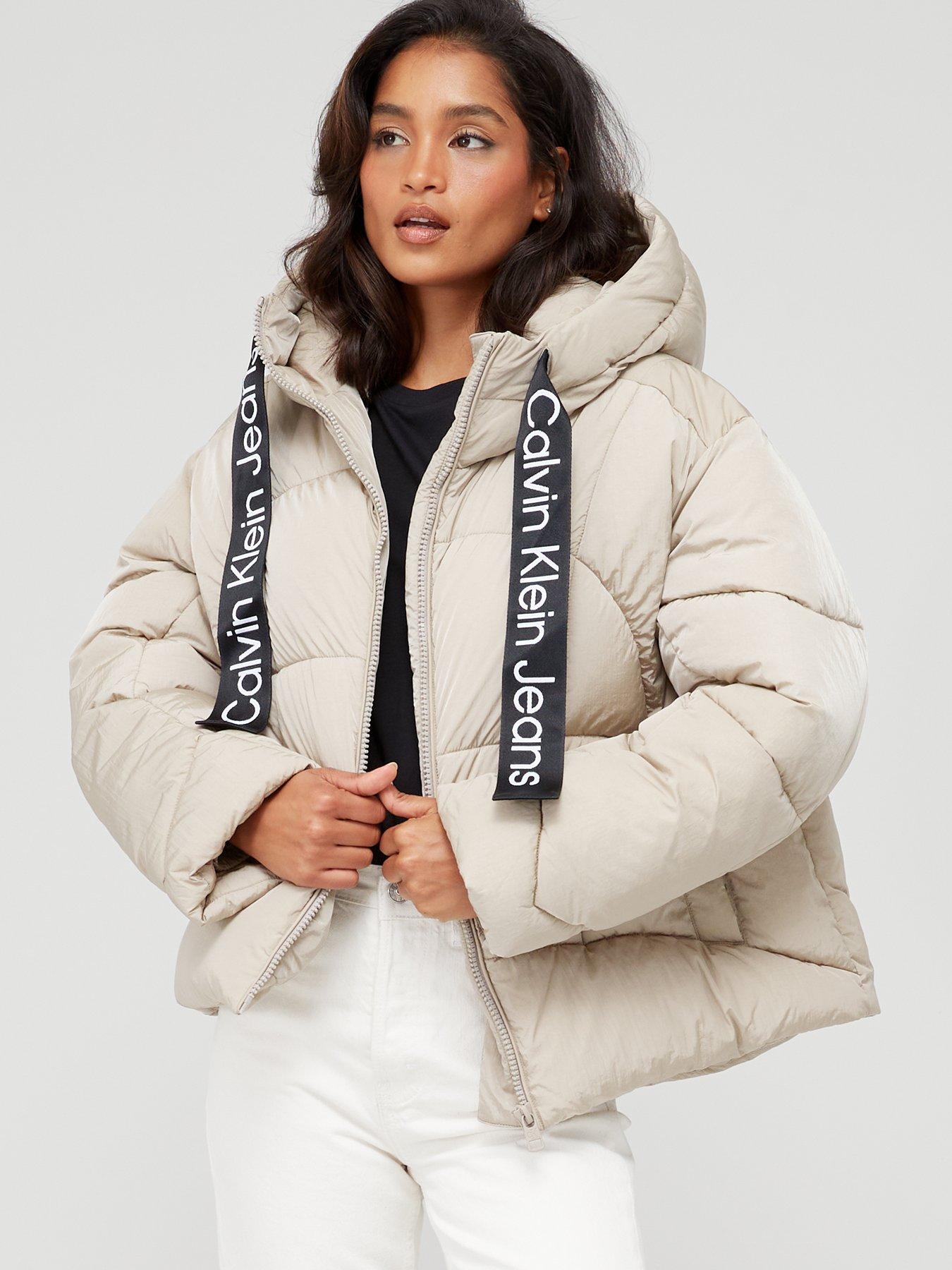 Calvin klein multi logo hot sale puffer