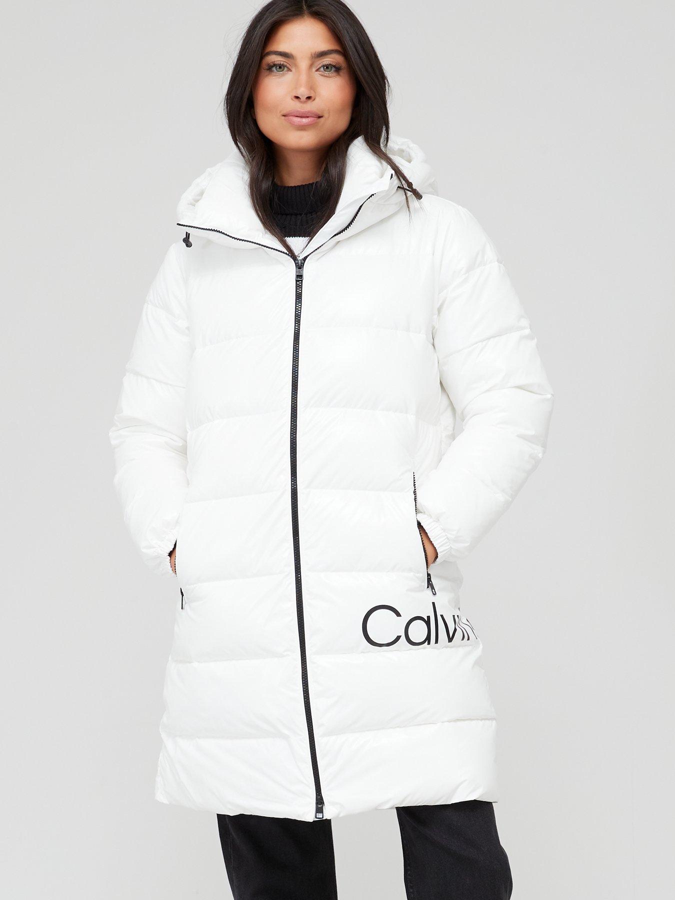 Calvin klein sales coat white