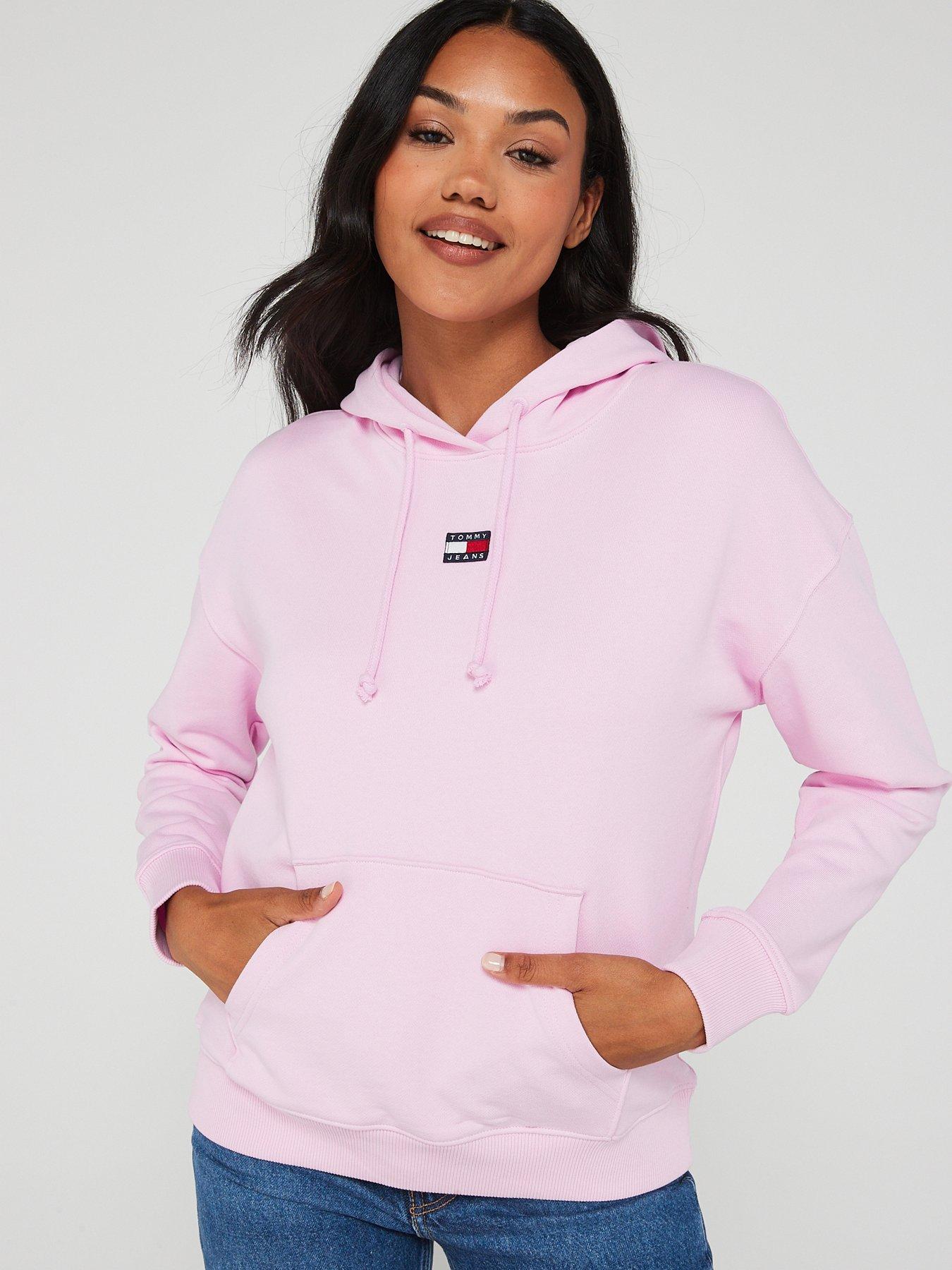 Tommy jeans pink clearance hoodie