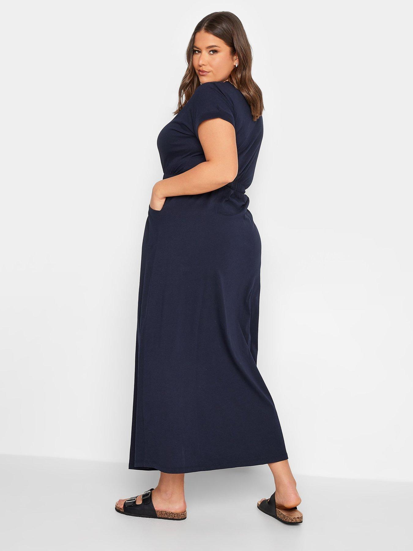 Navy t store shirt maxi dress