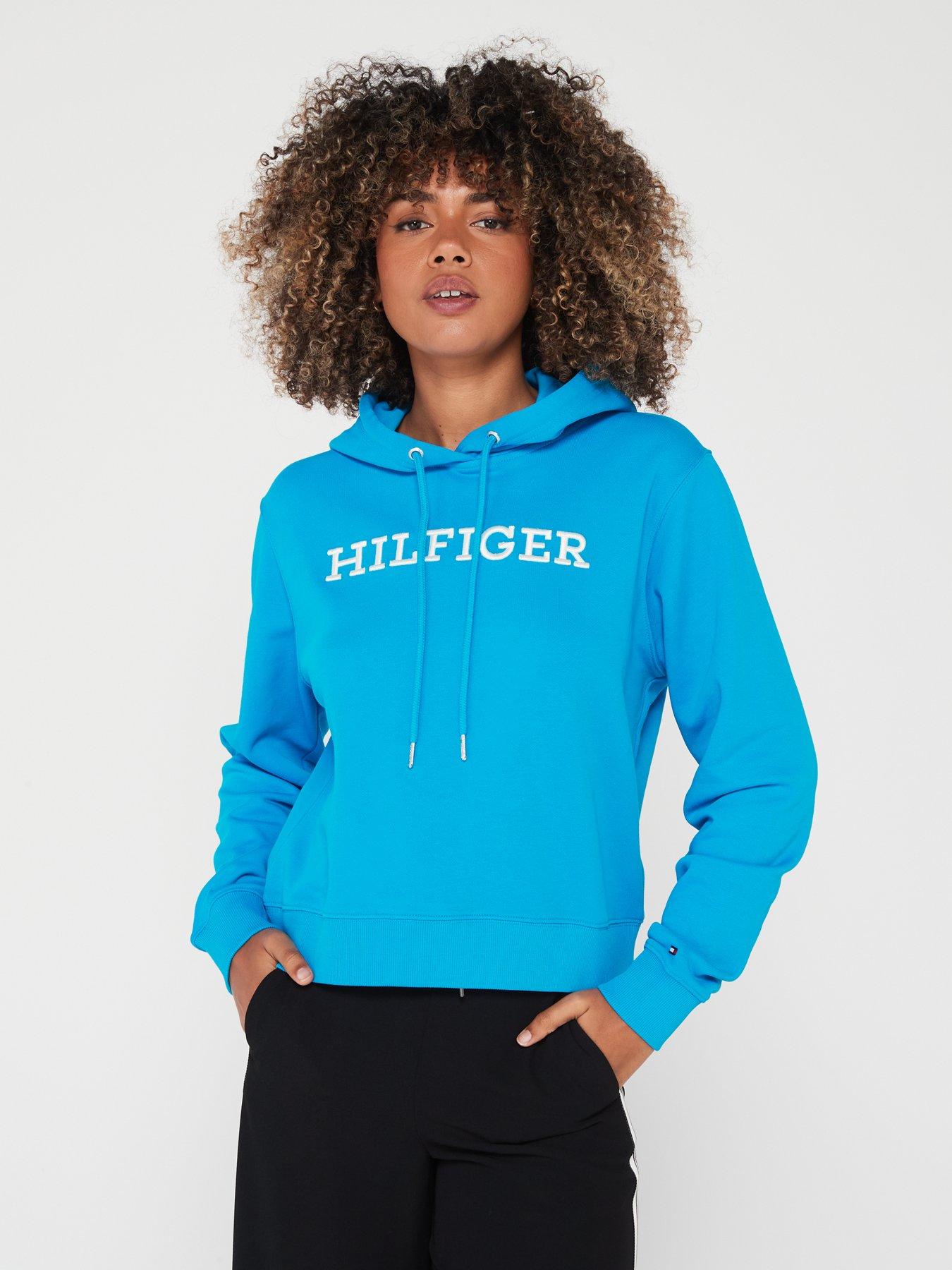 Teal tommy cheap hilfiger hoodie