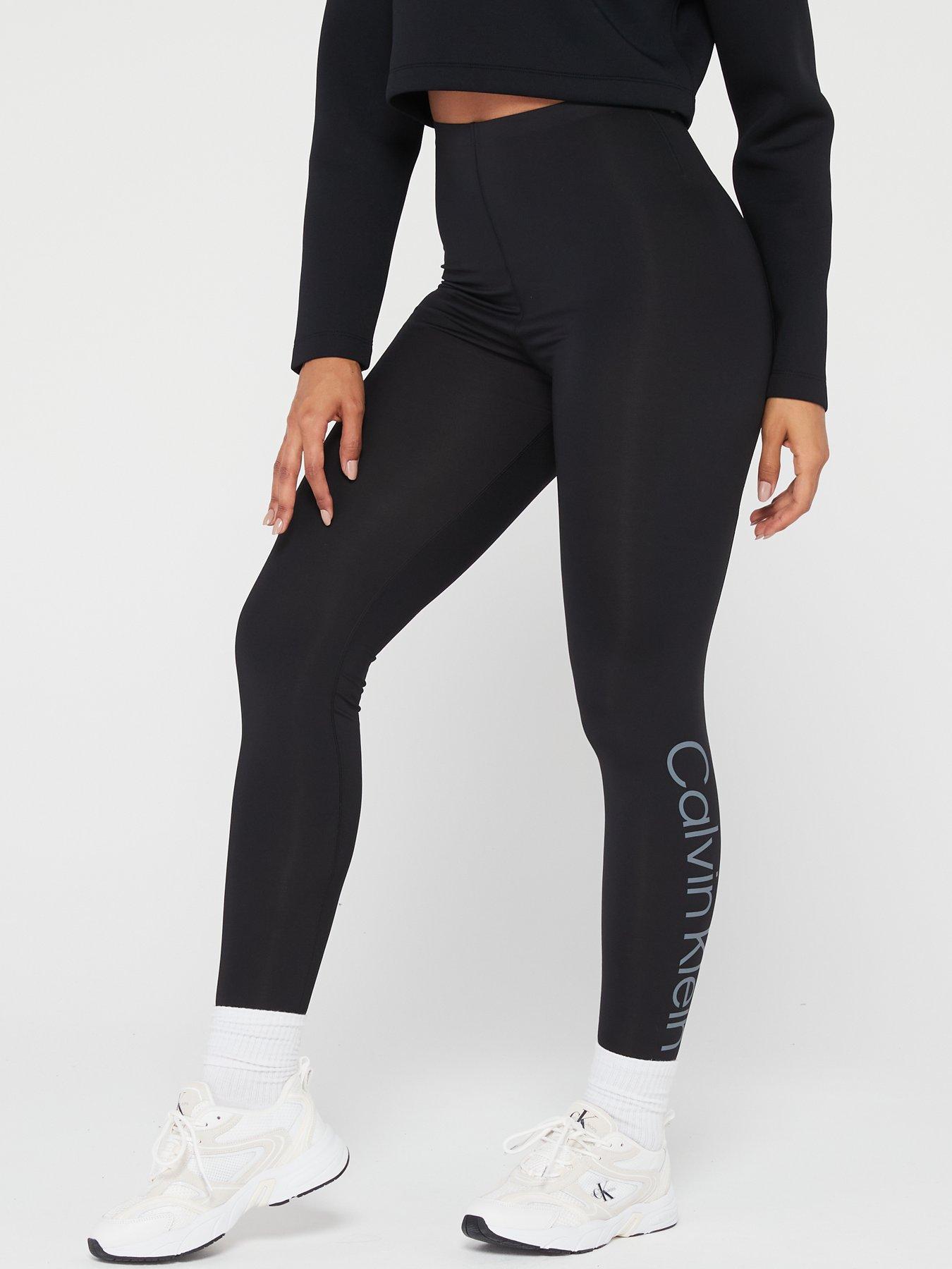 Calvin Klein Performance Full Length Logo Leggings - Black 