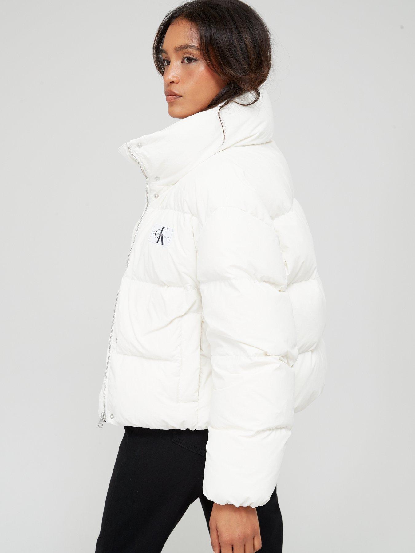 Calvin Klein Jeans ESSENTIALS LOGO JACKET - Winter jacket - ivory