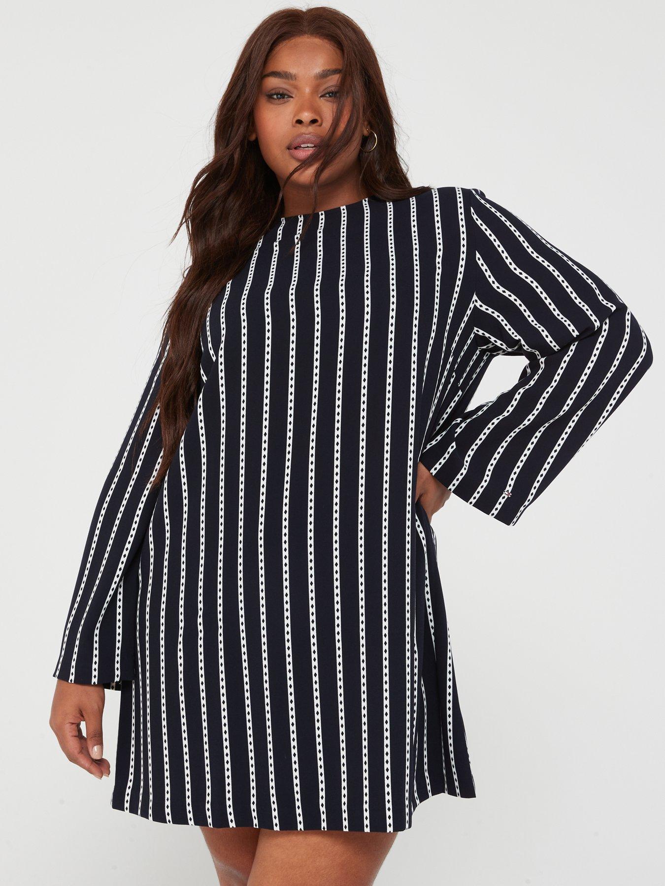 Black and white tommy hilfiger dress hotsell