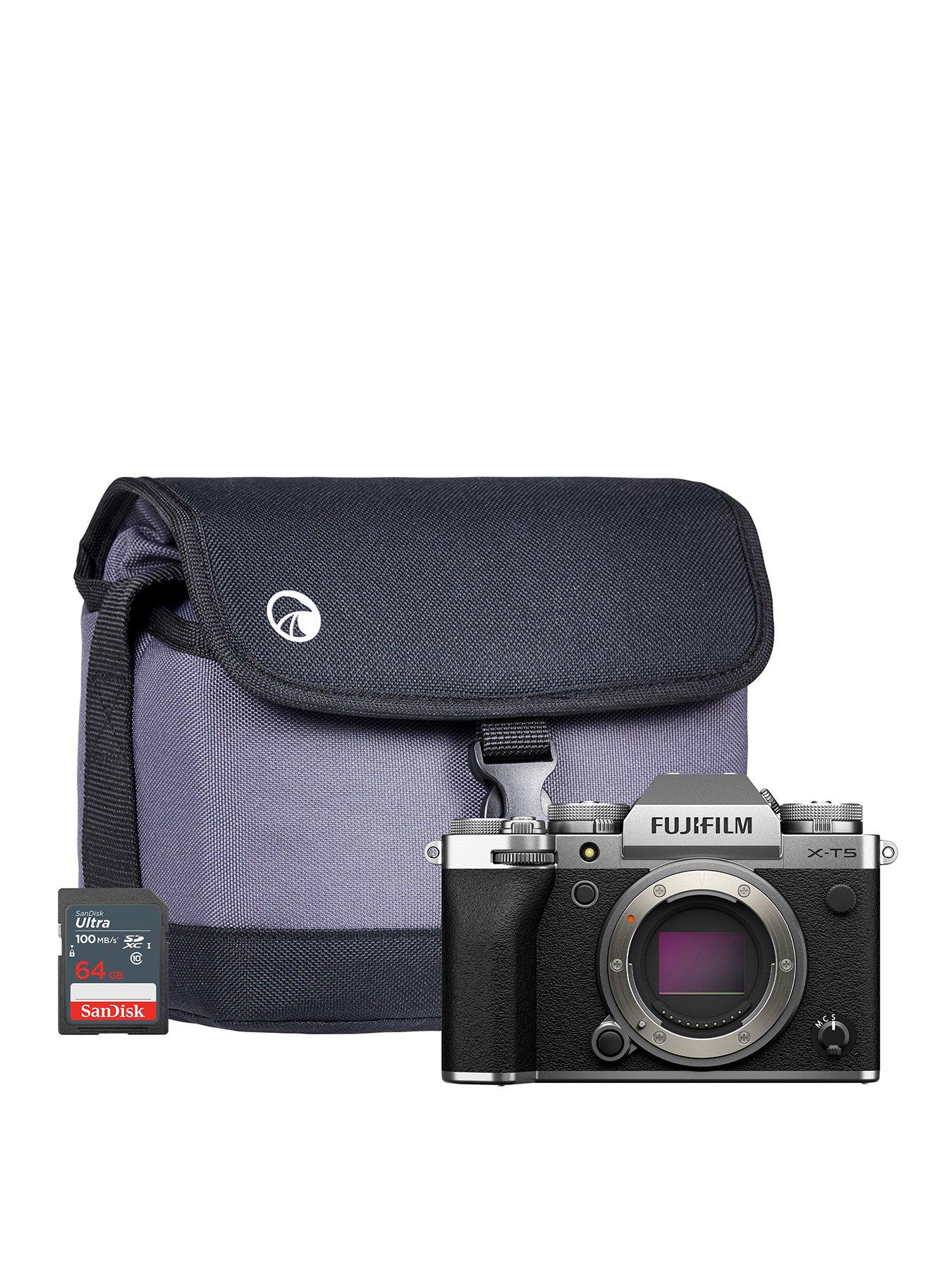 undefined X-T5 Mirrorless Digital Camera - Silver - Camera + Sandisk 64GB SD Card + System Bag