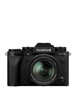 fujifilm x-t5 mirrorless digital camera with xf18-55mm f2.8-4 r lm ois lens kit - black