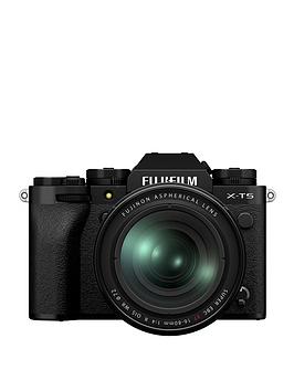 fujifilm x-t5 mirrorless digital camera with xf16-80mm f4 r ois wr lens kit - black