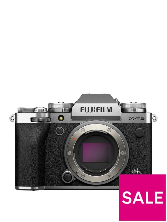 front image of fujifilm-x-t5-mirrorless-digital-camera-body-only-silver