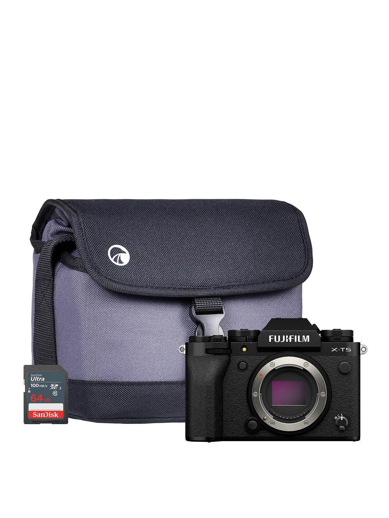 undefined X-T5 Mirrorless Digital Camera - Black - Camera + Sandisk 64GB SD Card + System Bag