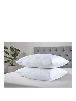 Product photograph of Very Home Hotel Collection Bamboo Pillow Protectors - White from very.co.uk