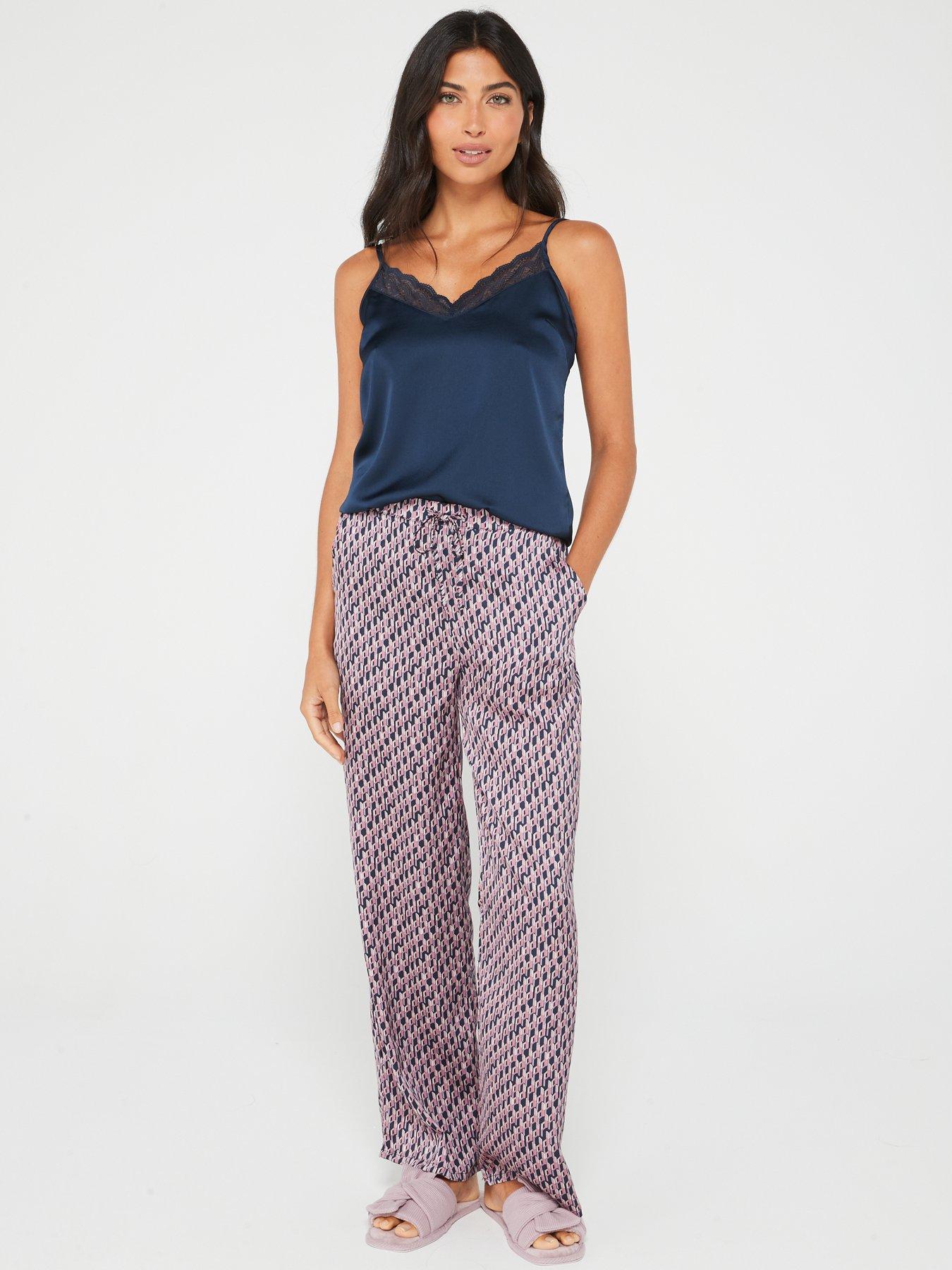 Lace-Trim Jersey-Cotton Cami Pyjama Set, Nightwear & Robes Sale