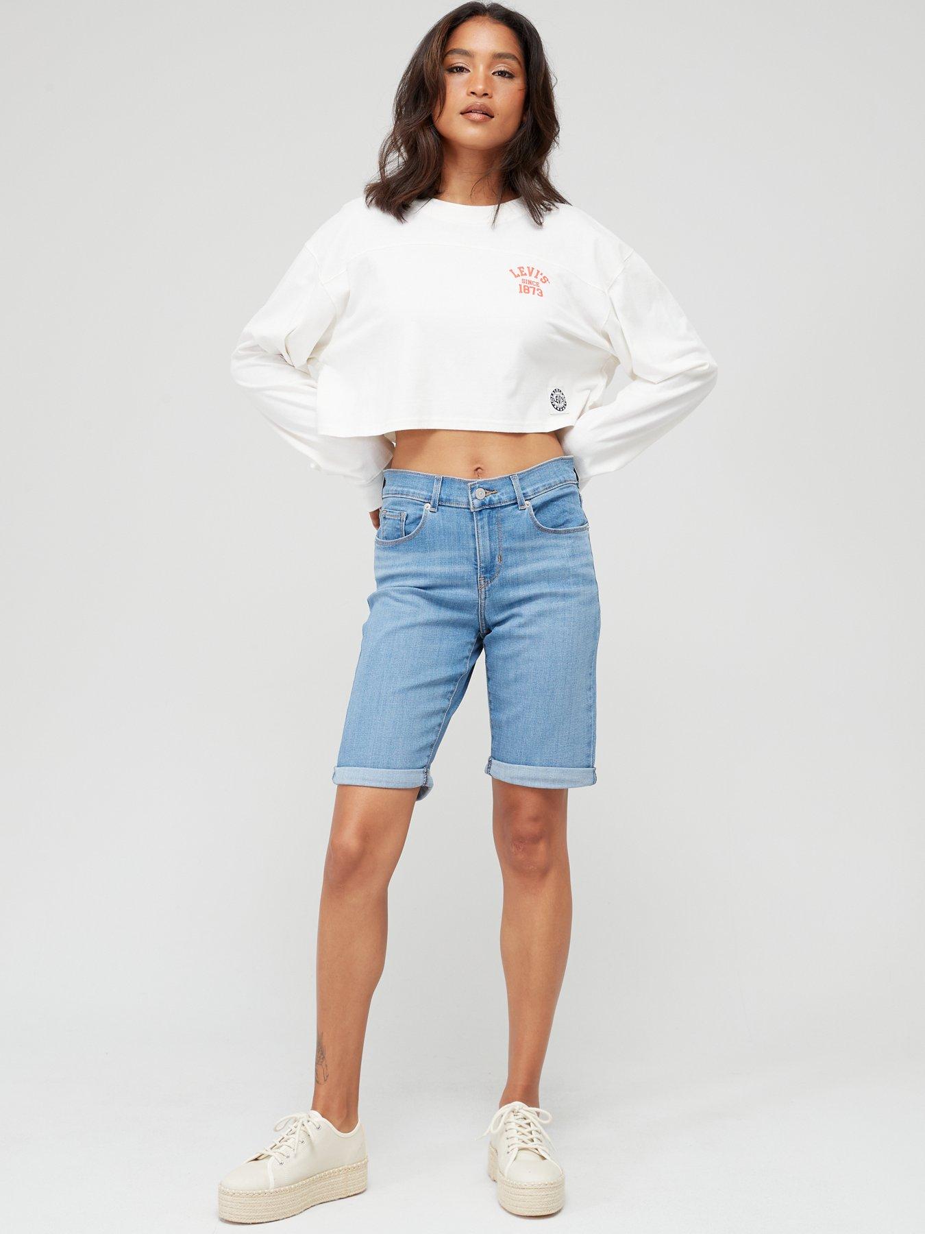 Women's levi's bermuda jean shorts new arrivals