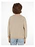  image of calvin-klein-jeans-boys-blown-up-logo-layers-sweater-plaza-taupe