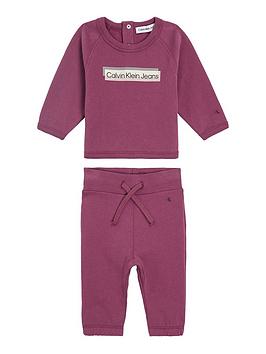 Calvin Klein Jeans Baby Hero Logo Set - Amaranth - Purple
