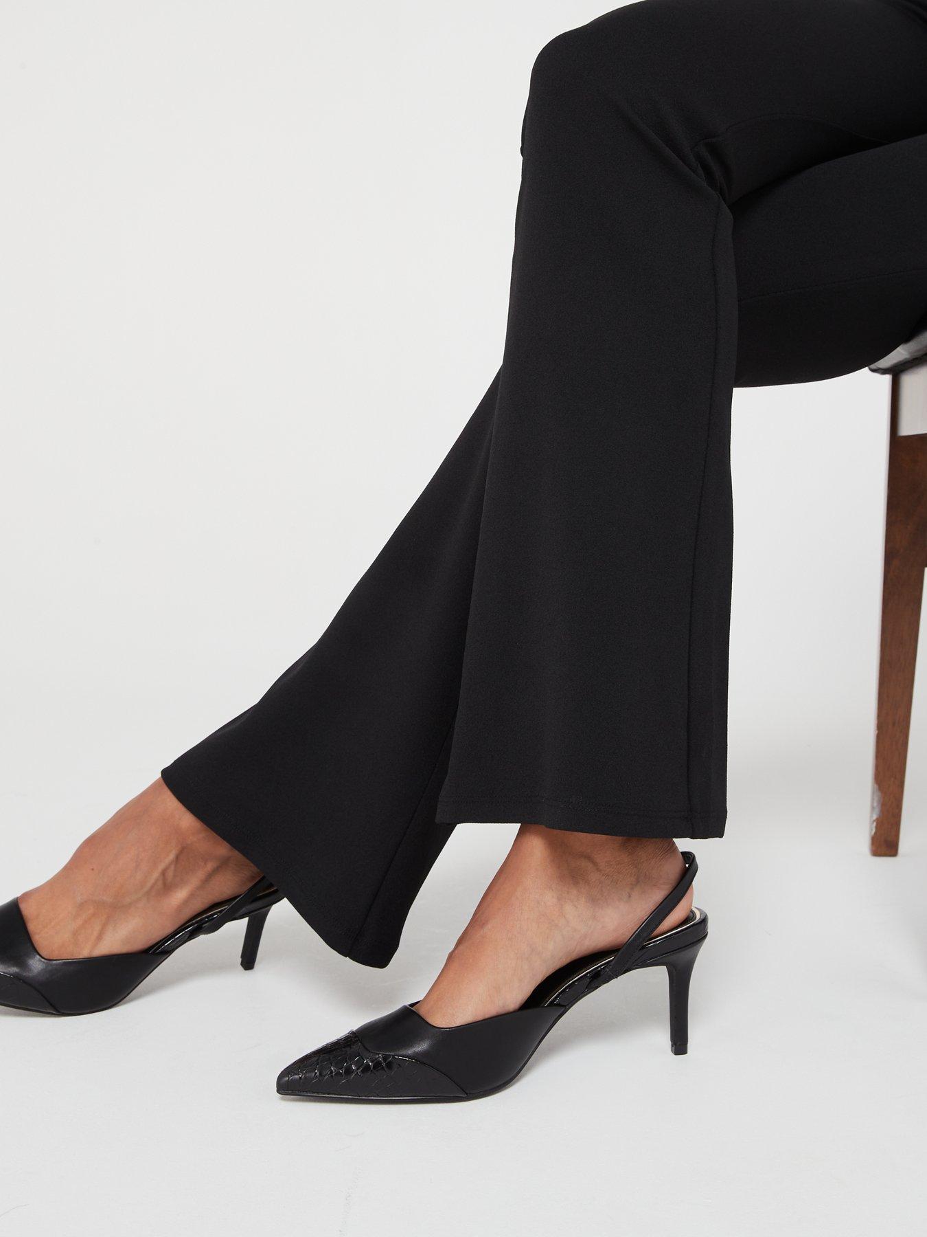 Image 5 of 6 of V by Very High Waisted Kick Flare Trouser - Black