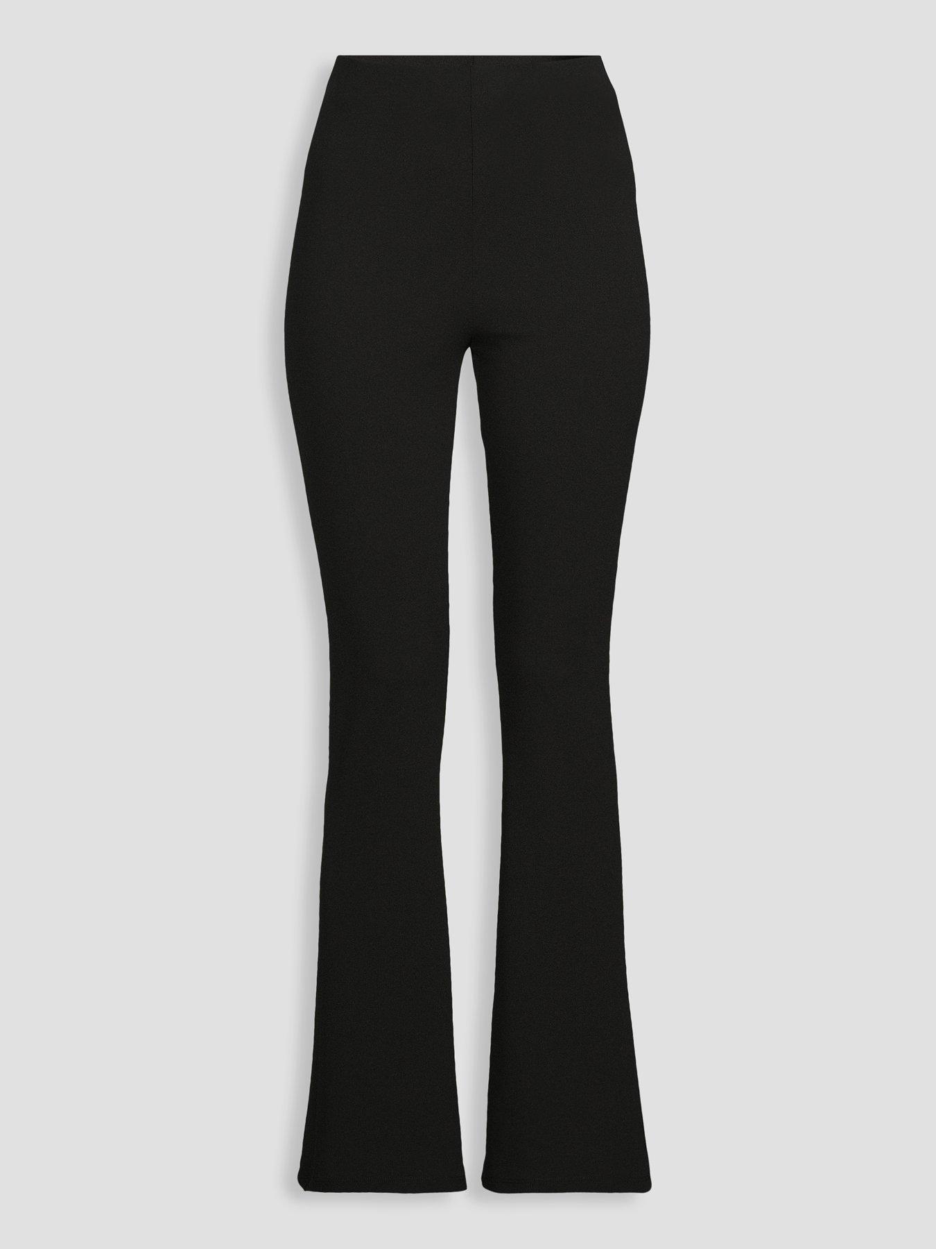 Image 7 of 7 of The Very Collection High Waisted Kick Flare Trousers - Black